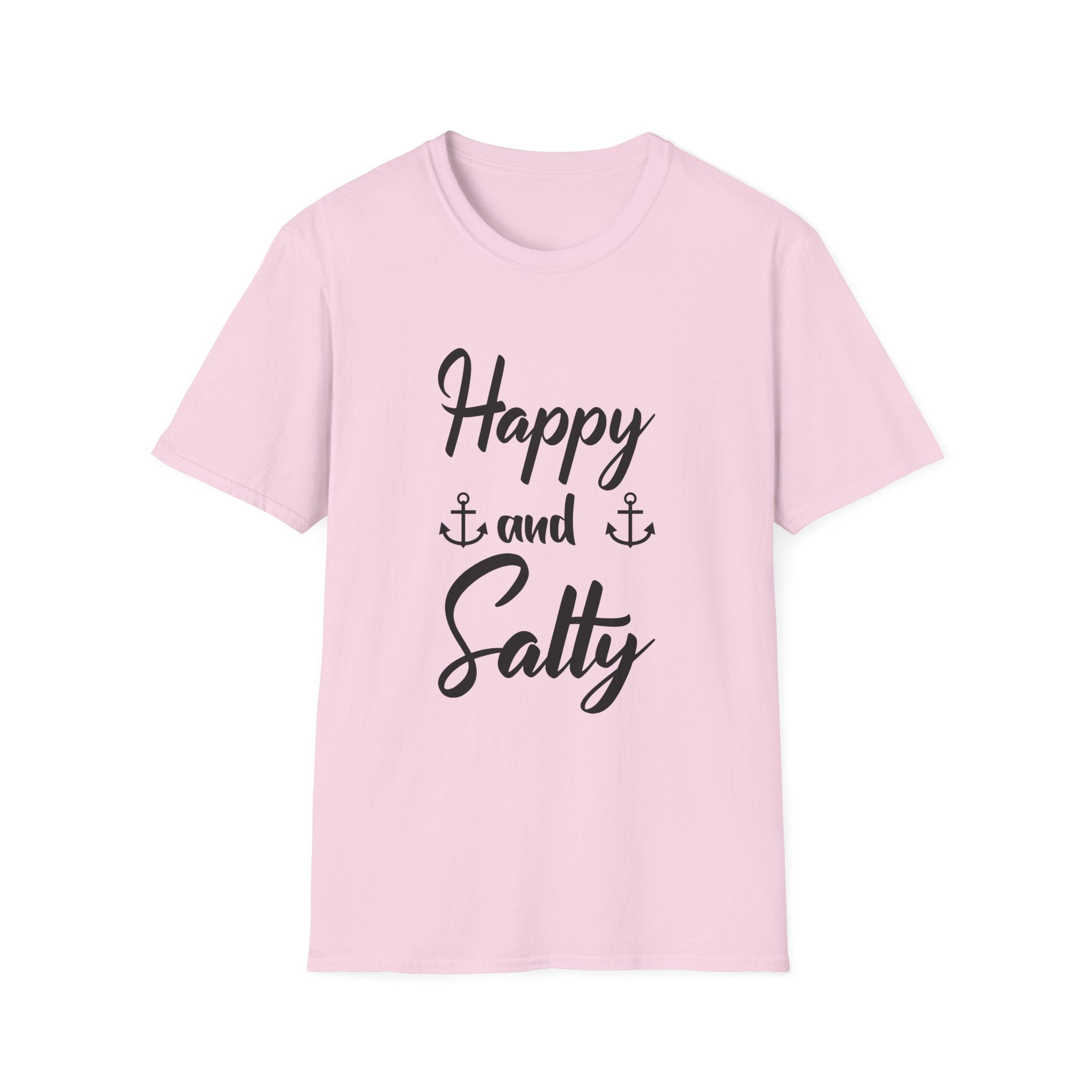 Happy and Salty T-Shirt — Nautical Anchor Graphic Tee by Printify