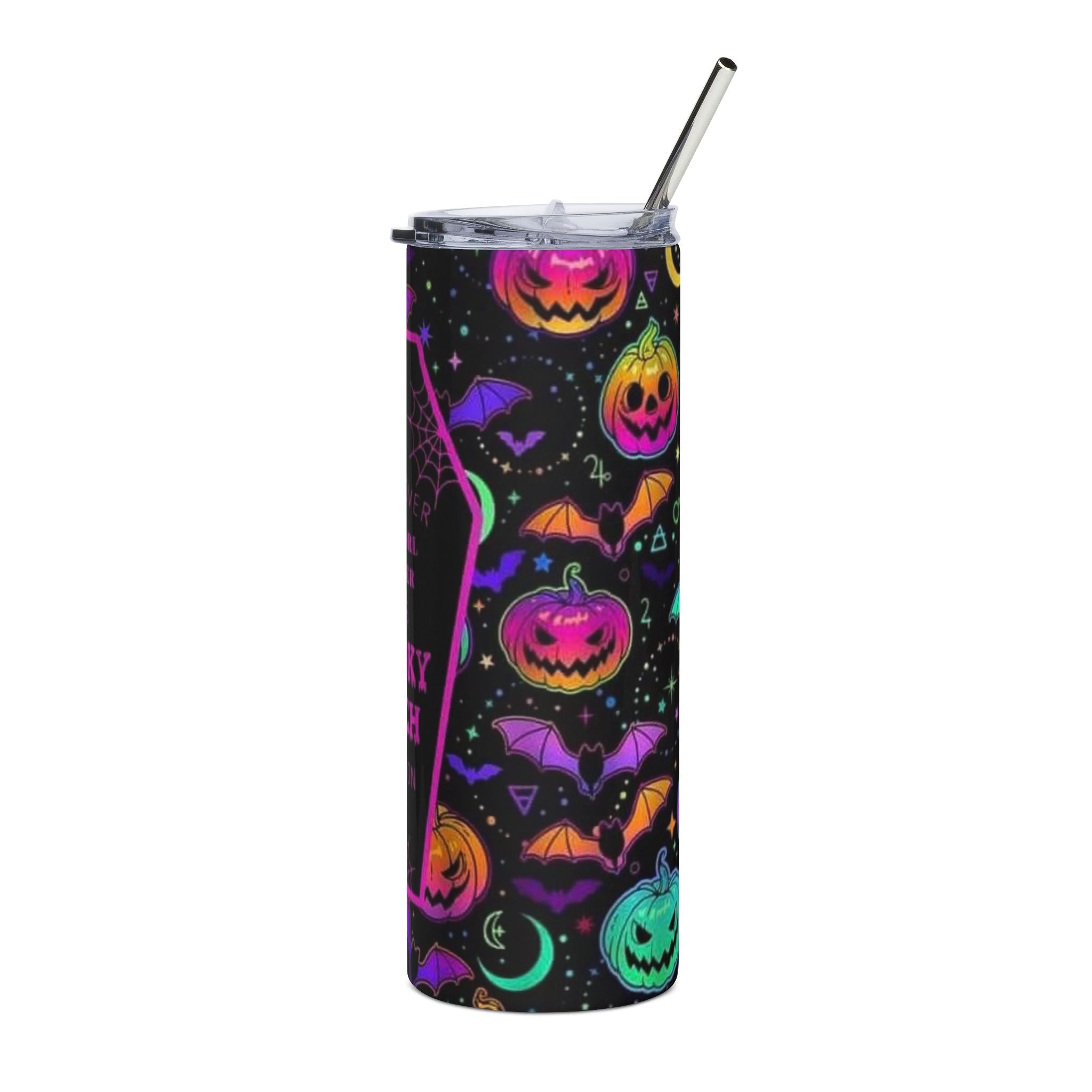 20oz Stainless Steel Tumbler — "Move Over Hot Girl Summer, It’s Spooky Bitch Season" Halloween Travel Cup by Printify