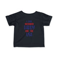 Infant USA Love Tee, Baby T-Shirt, Cute Baby Clothes, USA Holiday Outfit, Father's Day Gift, Family Celebration Shirt by Printify