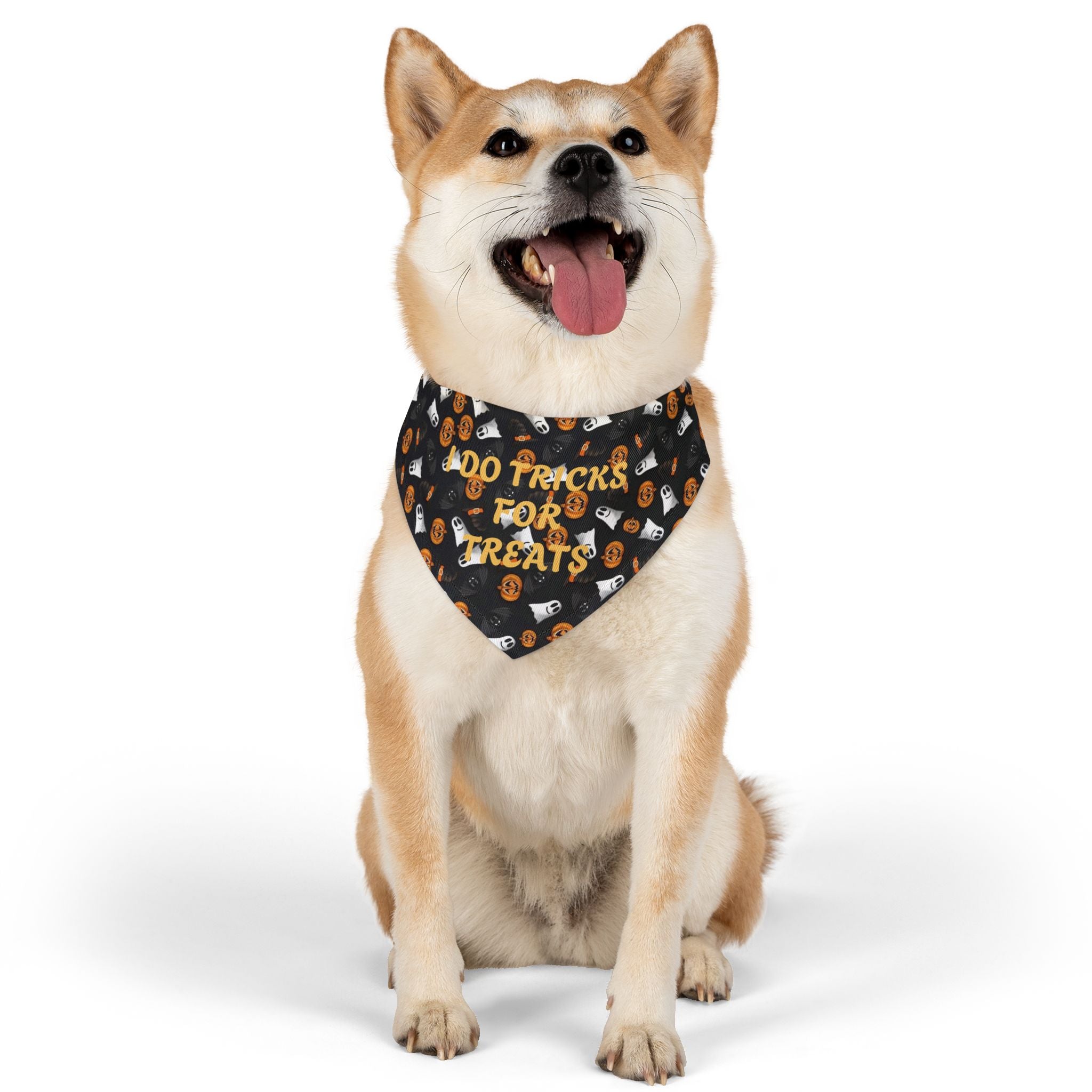 Halloween Pet Bandana Collar – “Do Tricks for Treats” Dog & Cat Accessory by Printify