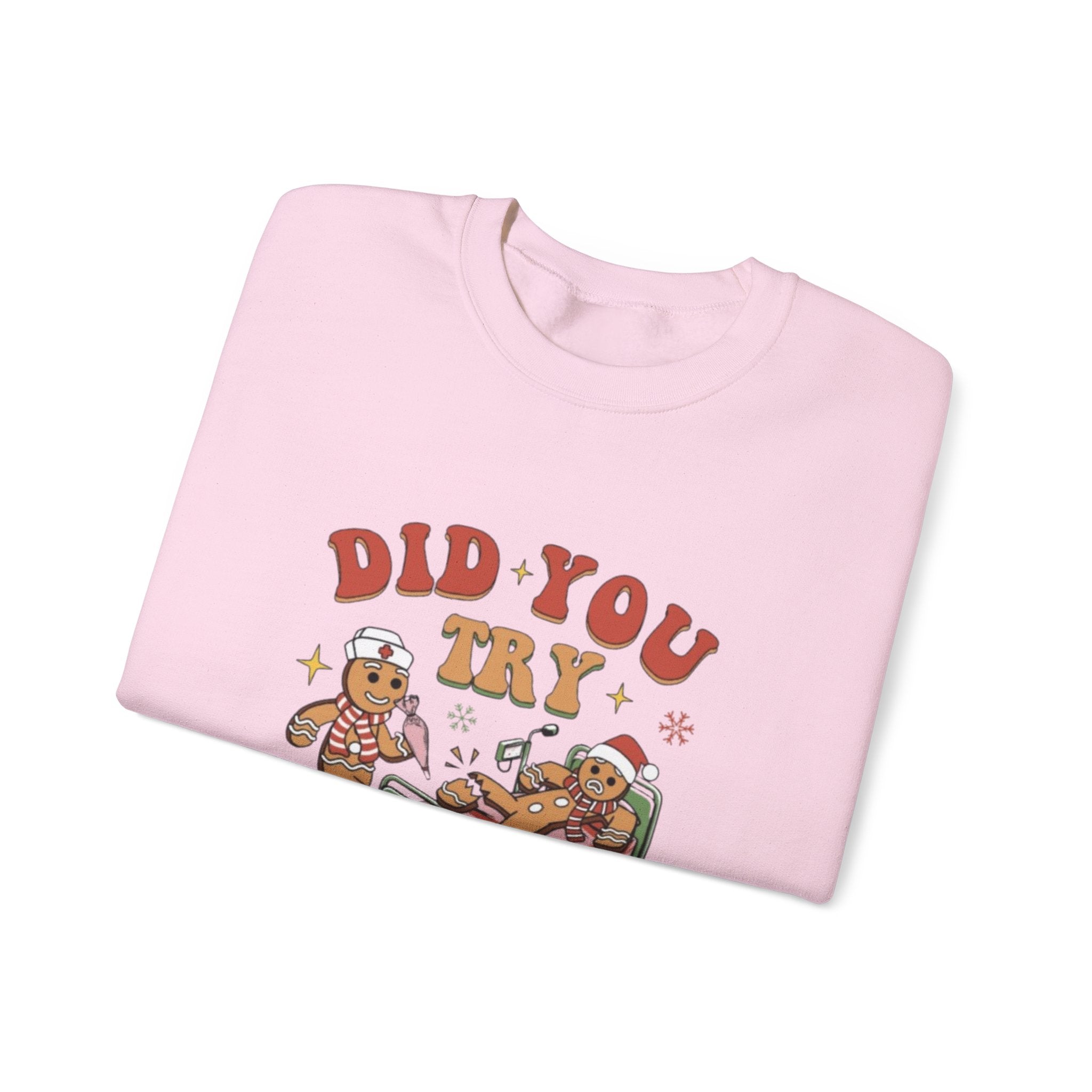 Holiday Gingerbread Sweatshirt — "Did You Try Icing It?" Cozy Christmas Crewneck by Printify