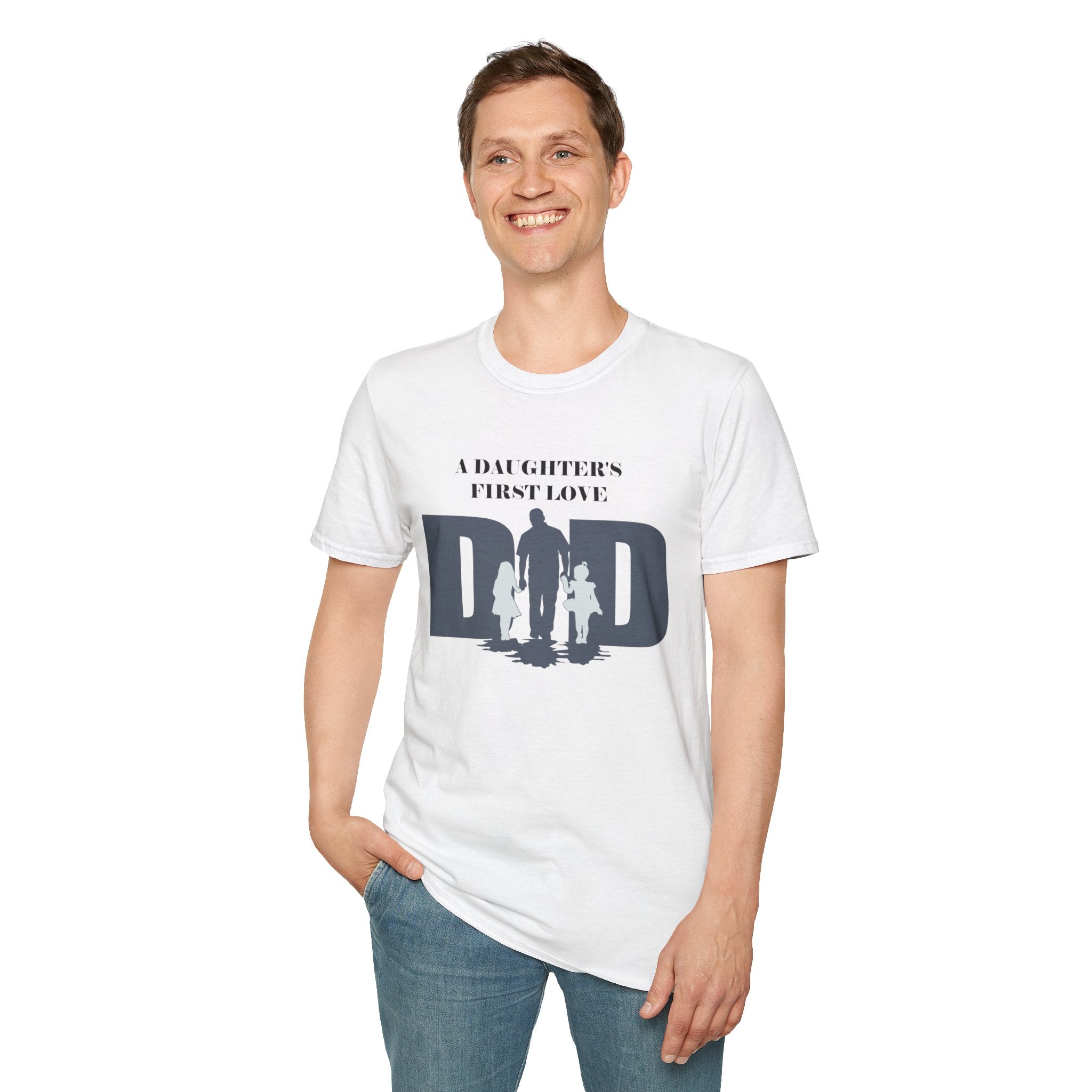 DAD "A Daughter's First Love" T-Shirt by Printify