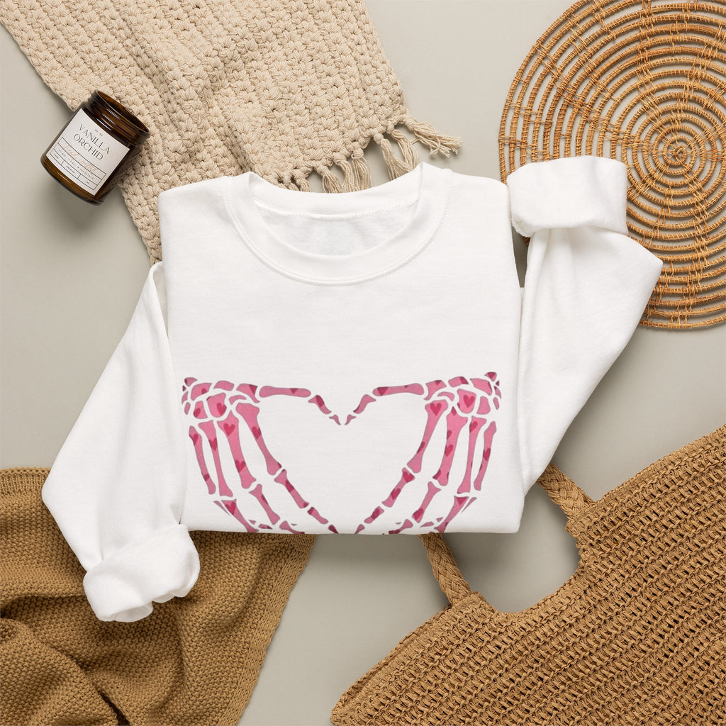Dead Inside Valentine Sweatshirt, Sarcastic Anti-Valentine's Day, Crewneck Pullover by Printify