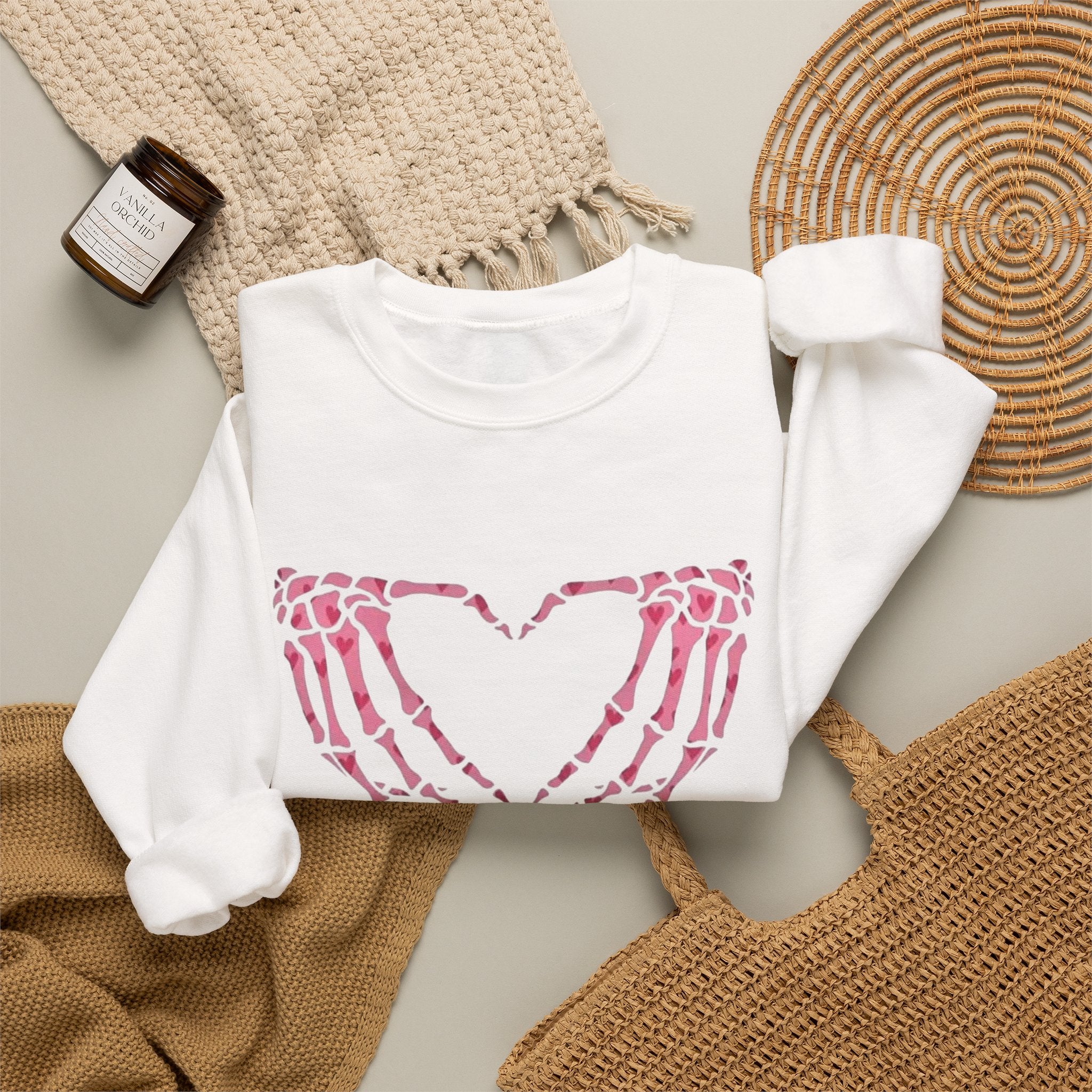 Dead Inside Valentine Sweatshirt, Sarcastic Anti-Valentine's Day, Crewneck Pullover by Printify