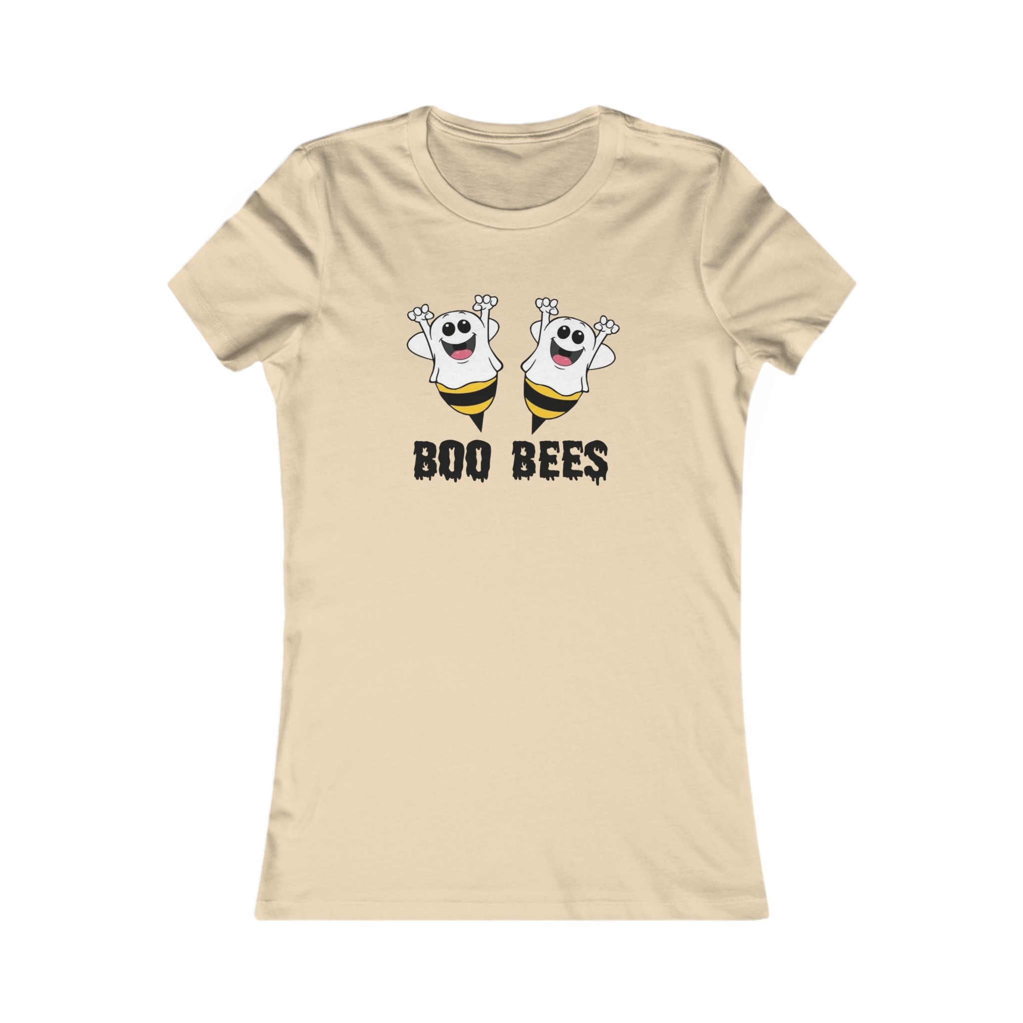 Women's Tee - 'Boo Bees' Cute Halloween Ghost Bee Graphic Shirt by Printify