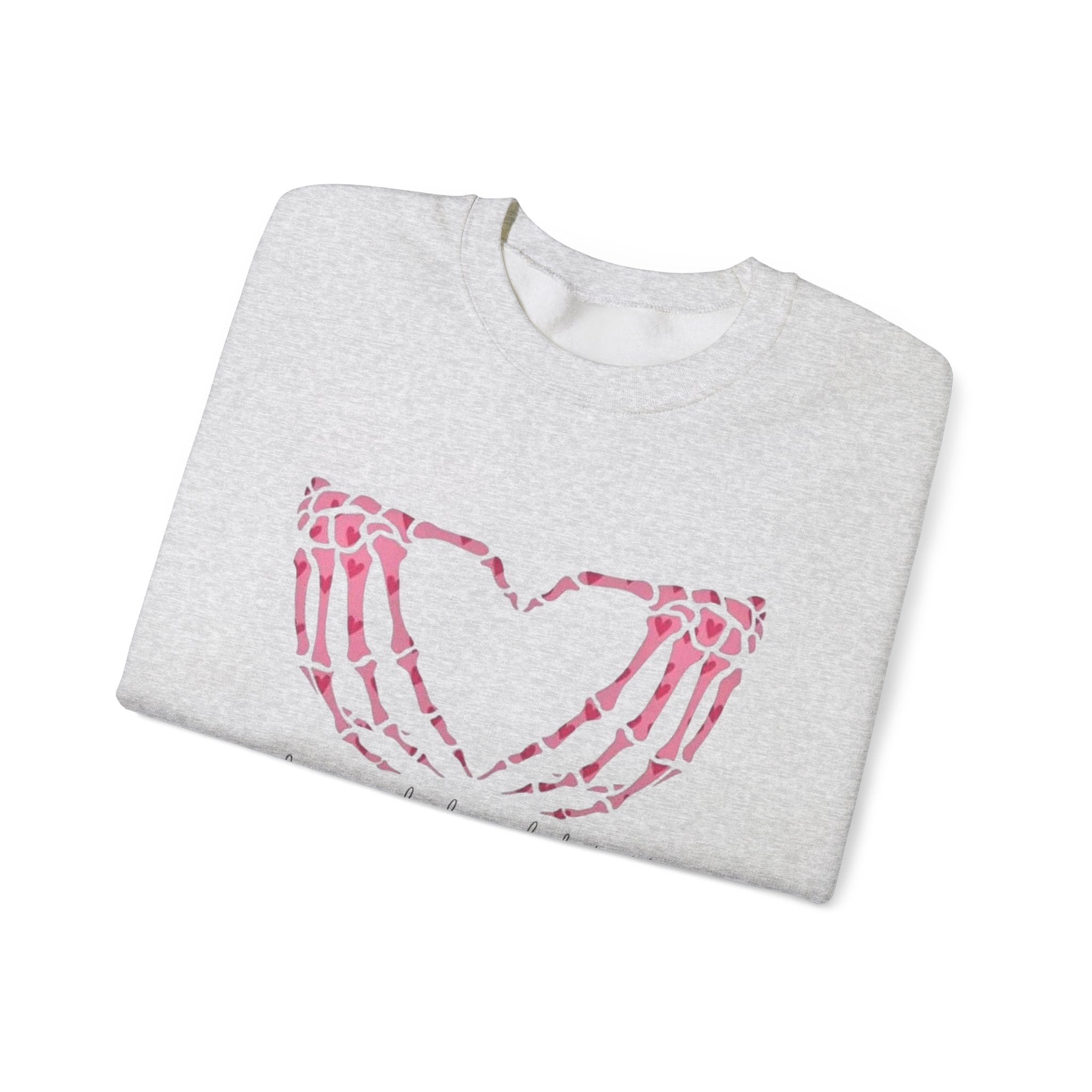 Dead Inside Valentine Sweatshirt, Sarcastic Anti-Valentine's Day, Crewneck Pullover by Printify