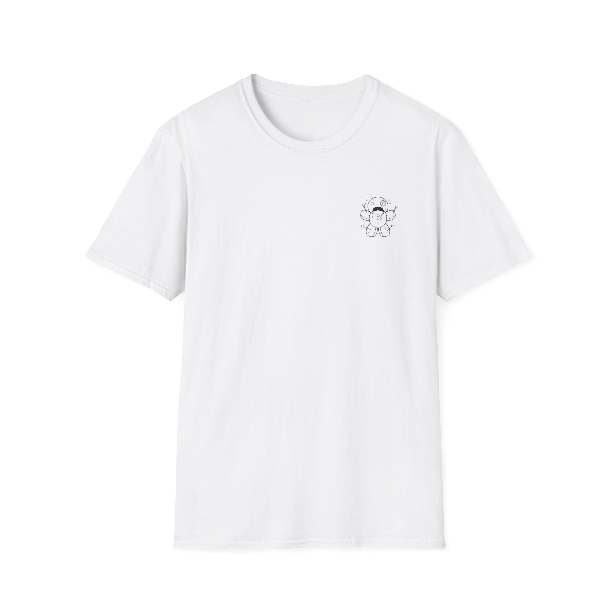 Minimal Angel Bear Chest Pocket T-Shirt by Printify