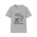 Fishing T‑Shirt — “I Just Want to Drink Beer and Jerk My Rod” Funny Angler Tee by Printify