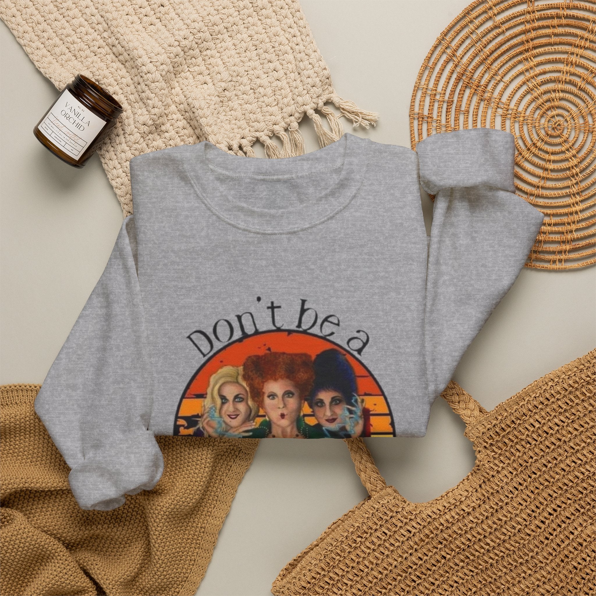 Don't Be a Salty Witch Sweatshirt, Unisex Crewneck for Halloween, Cozy Fall Apparel, Witchy Gift, Spooky Season Fashion by Printify