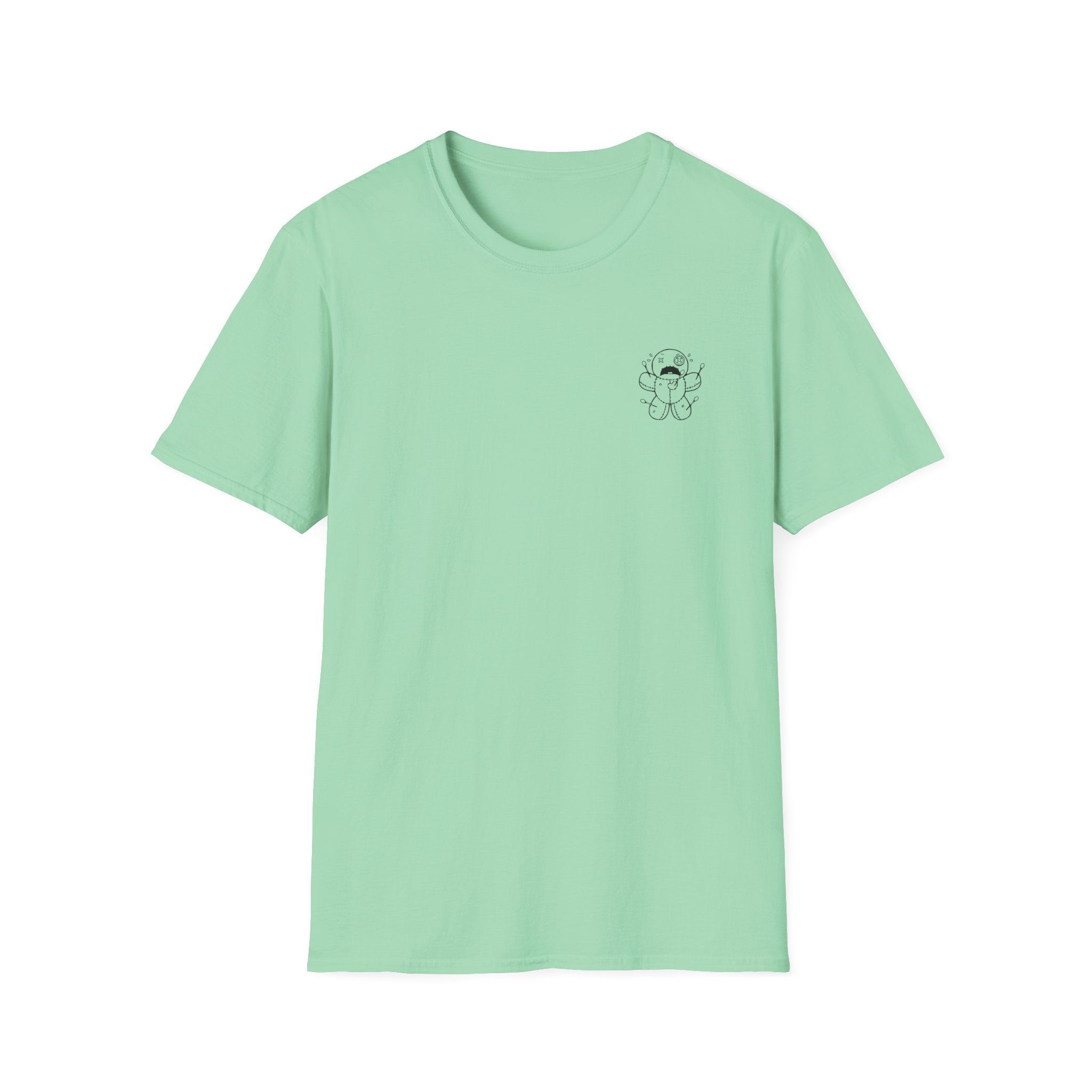 Minimal Angel Bear Chest Pocket T-Shirt by Printify