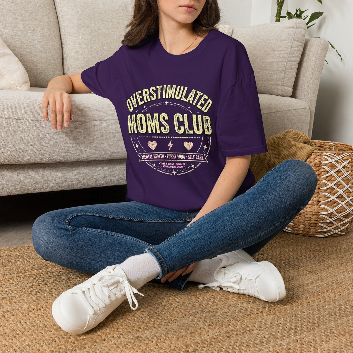 Overstimulated Moms Club T-Shirt — Funny Mom Humor Tee by Printify