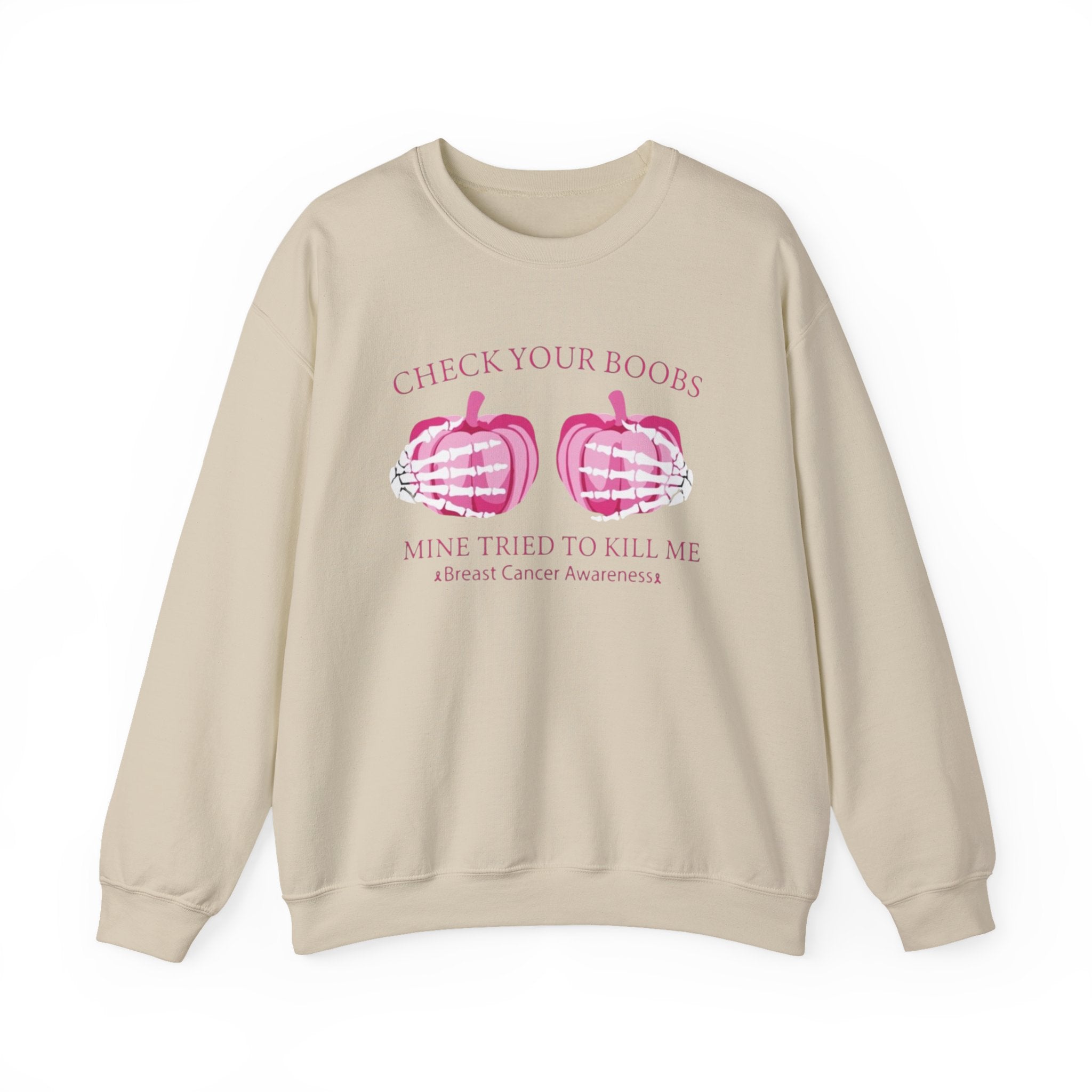 Breast Cancer Awareness Sweatshirt - Check Your Boobs by Printify
