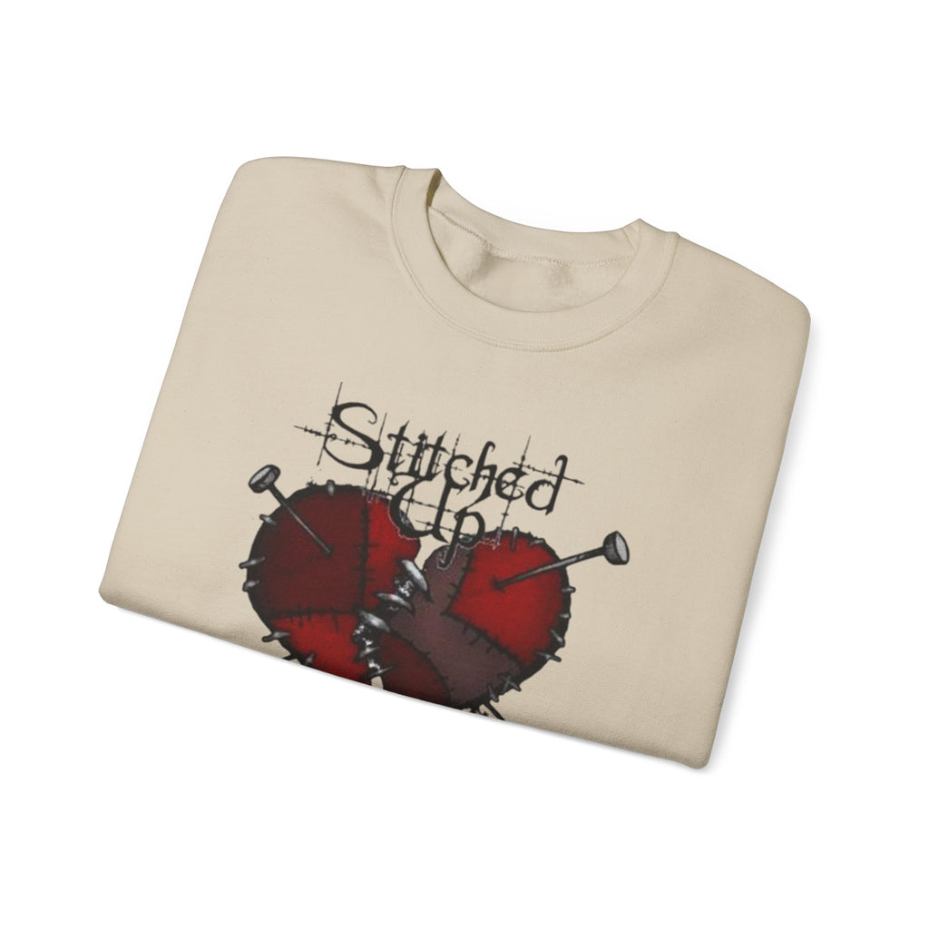 Stitched up heart Crewneck Sweatshirt by Printify