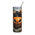 20oz Stainless Tumbler – Halloween Jack-O'-Lantern Pumpkin Travel Cup by Printify