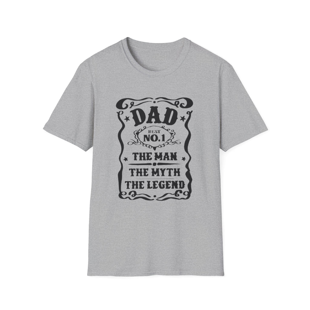 Dad No.1 T-Shirt — "The Man, The Myth, The Legend" Vintage Father's Day Tee by Printify