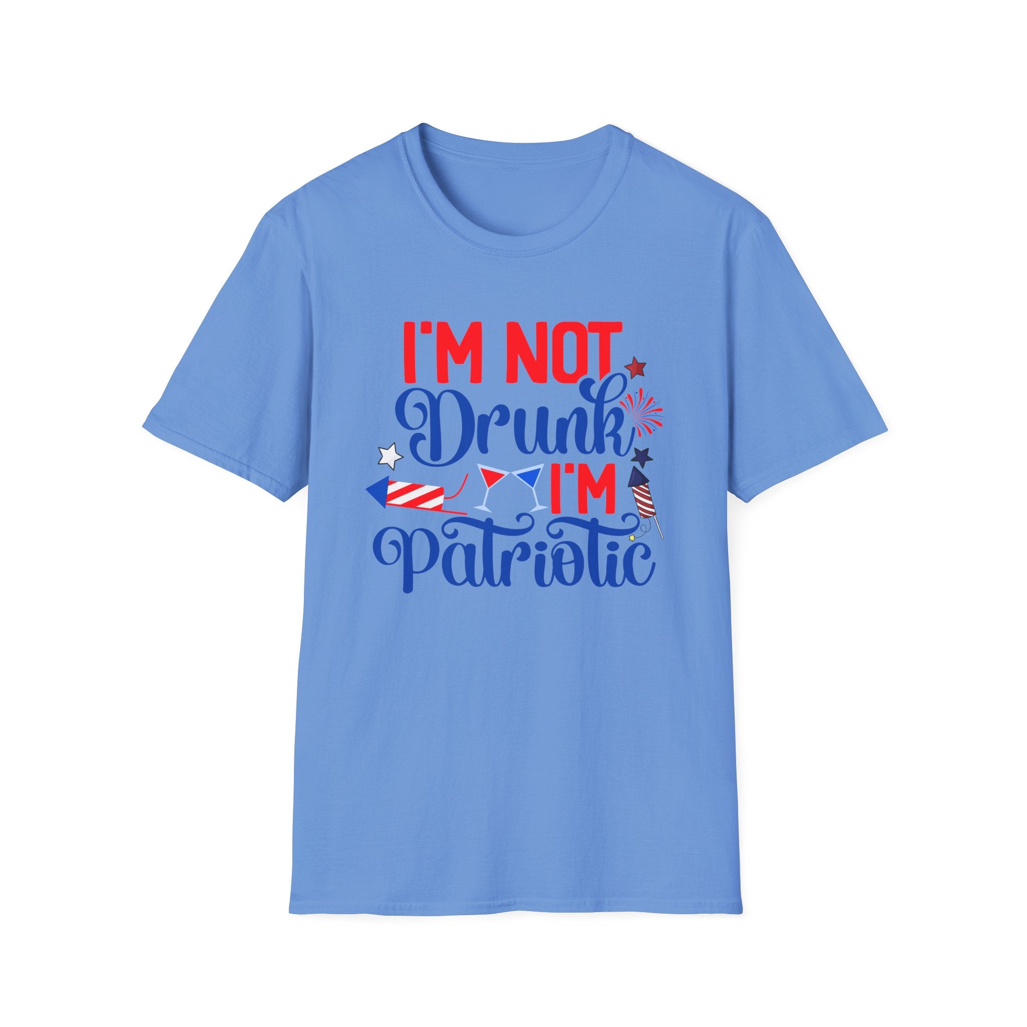 Patriotic Tee — "I'm Not Drunk, I'm Patriotic" Fourth of July T-Shirt by Printify