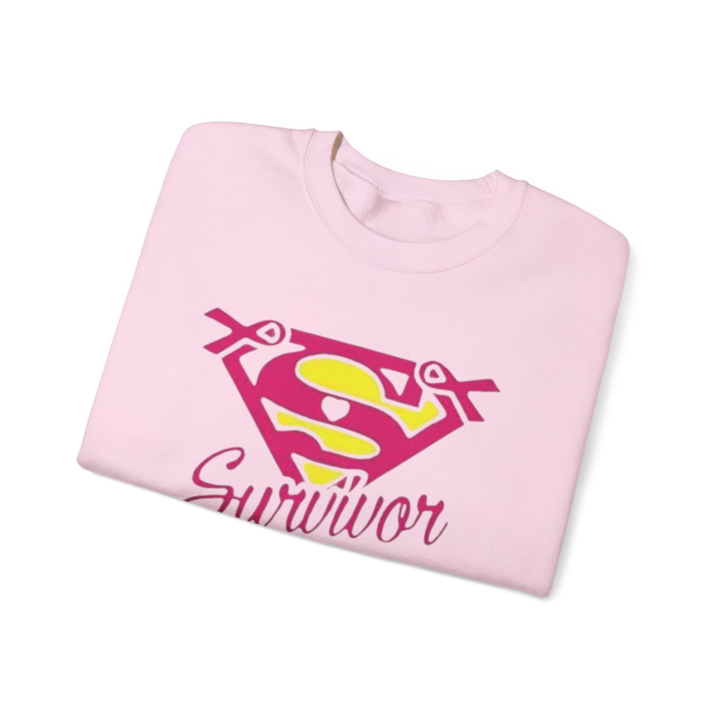 Super Survivor Crewneck Sweatshirt for Strong Individuals by Printify