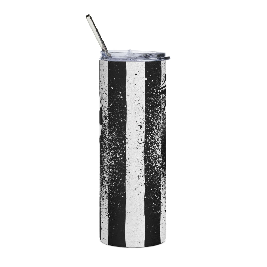 20oz Stainless Tumbler — “I Myself Am Strange & Unusual” Gothic Beetle Design by Printify