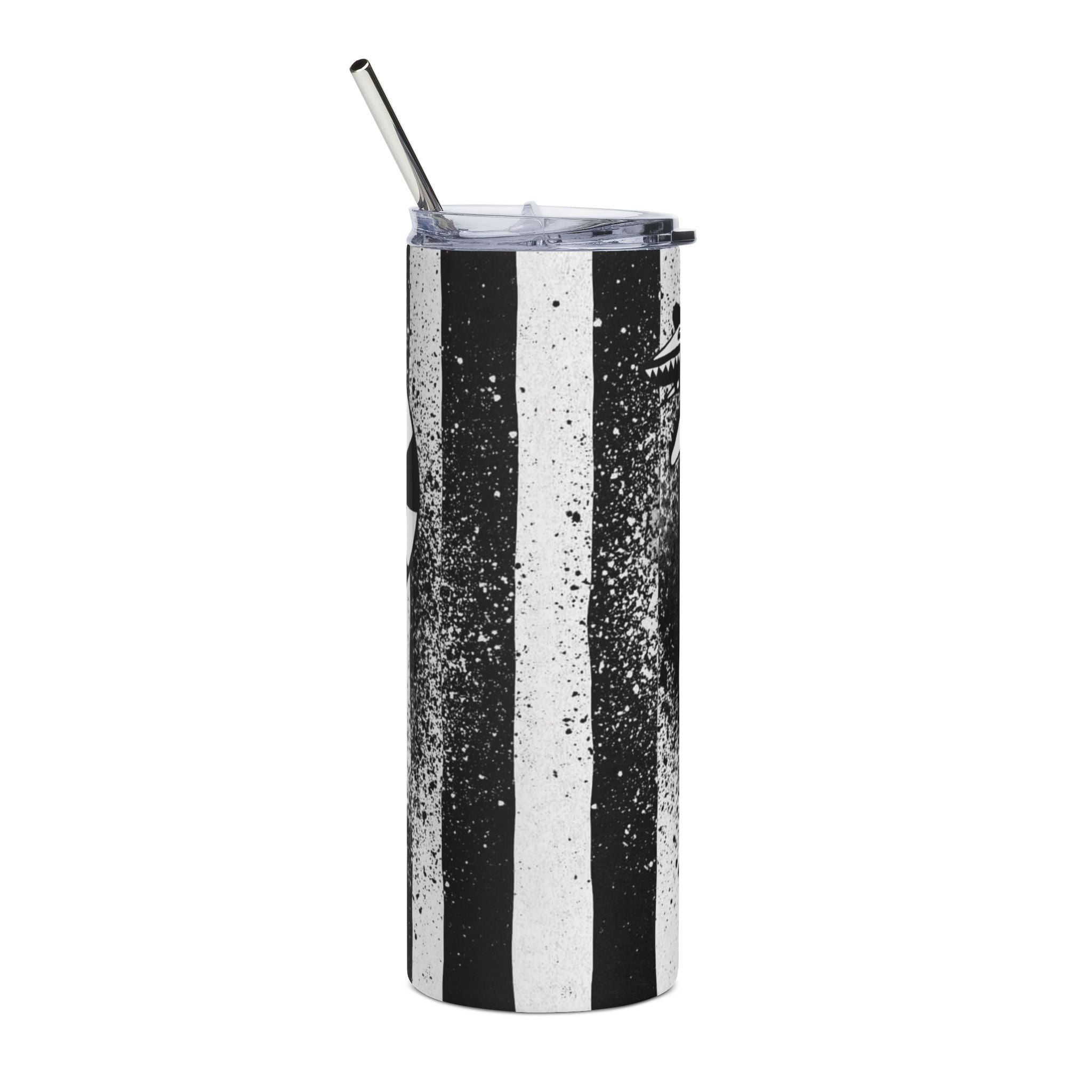 20oz Stainless Tumbler — “I Myself Am Strange & Unusual” Gothic Beetle Design by Printify