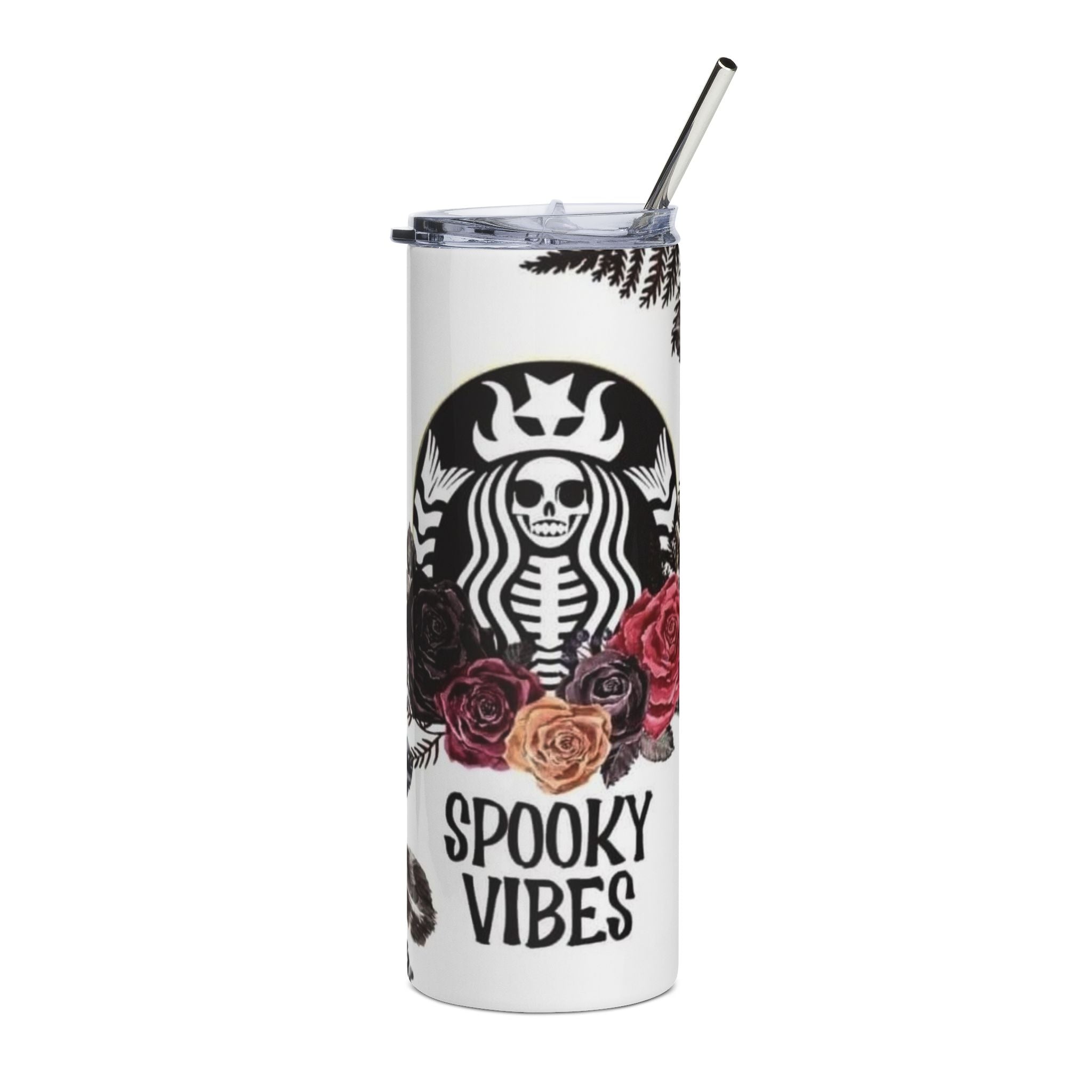 Spooky Vibes 20oz Stainless Tumbler by Printify