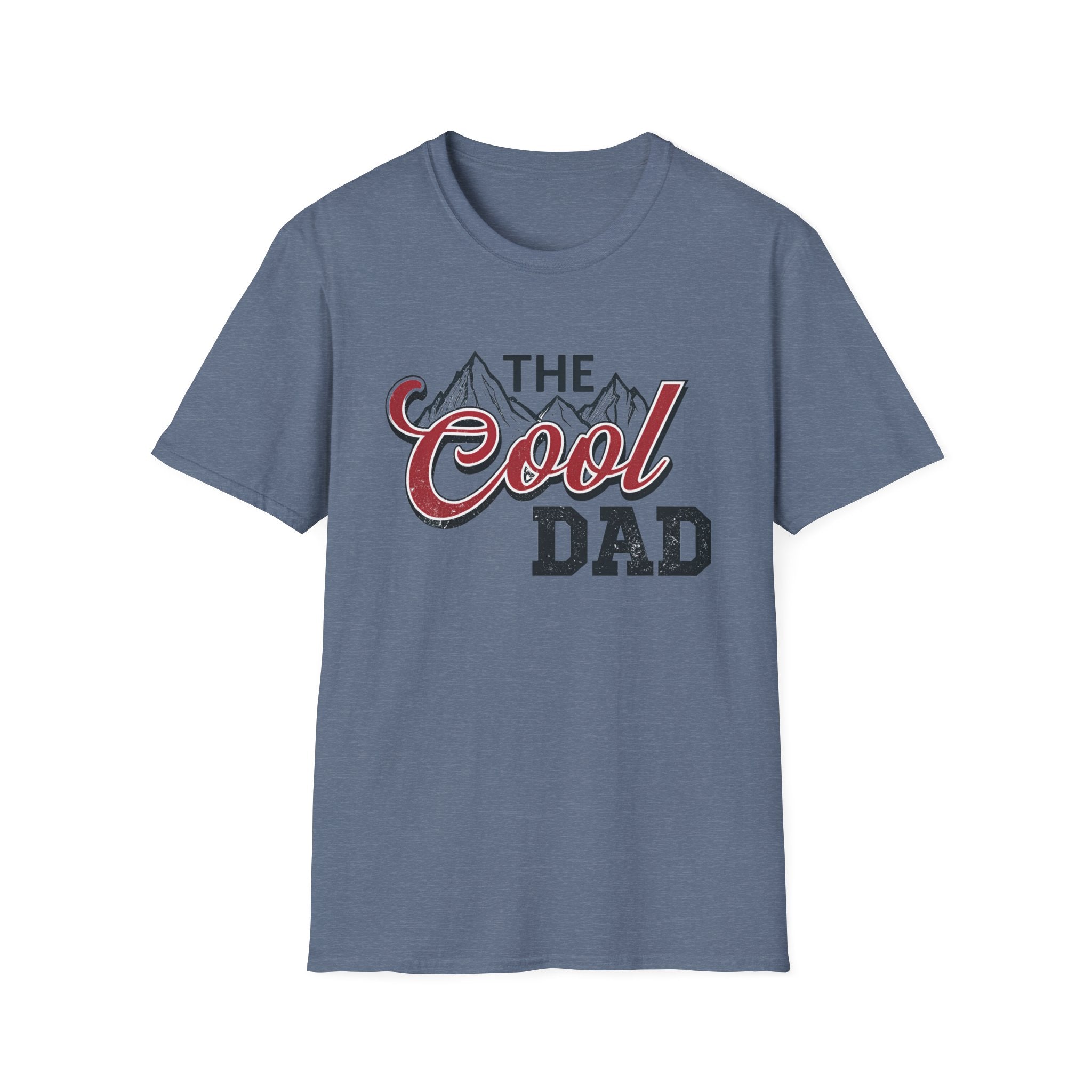 Cool Dad T-Shirt — "The Cool Dad" Vintage Mountain Graphic Tee by Printify