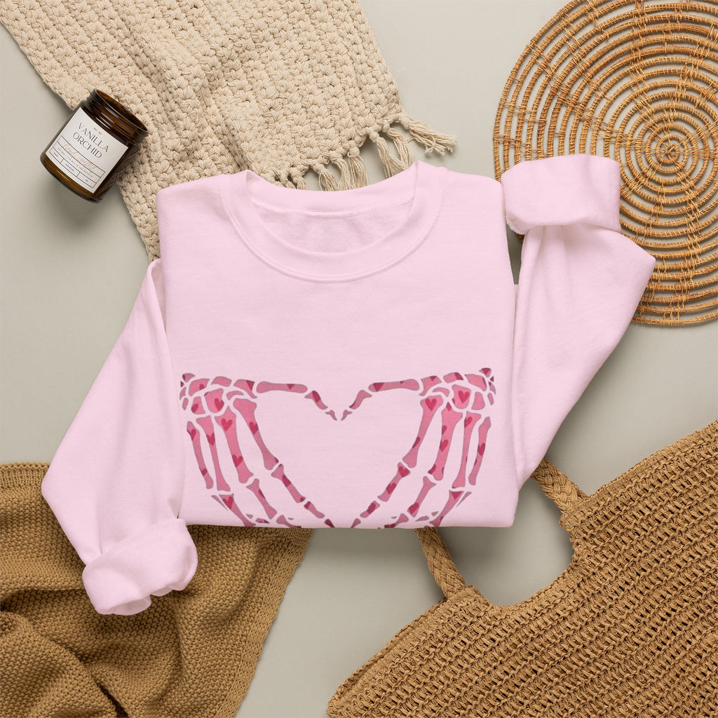 Dead Inside Valentine Sweatshirt, Sarcastic Anti-Valentine's Day, Crewneck Pullover by Printify
