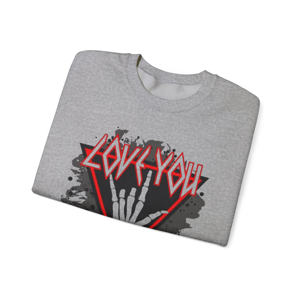Rock Love You Sweatshirt, Music Love Sweatshirt, Rock Music Sweater, Gift for Music Lovers by Printify