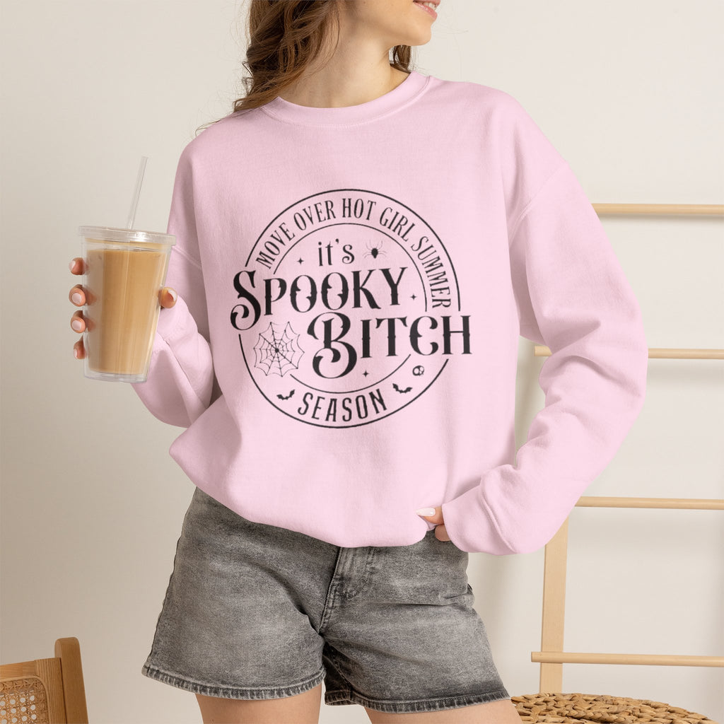 Spooky B Sweatshirt – "It's Spooky B Season" Halloween Crewneck by Printify