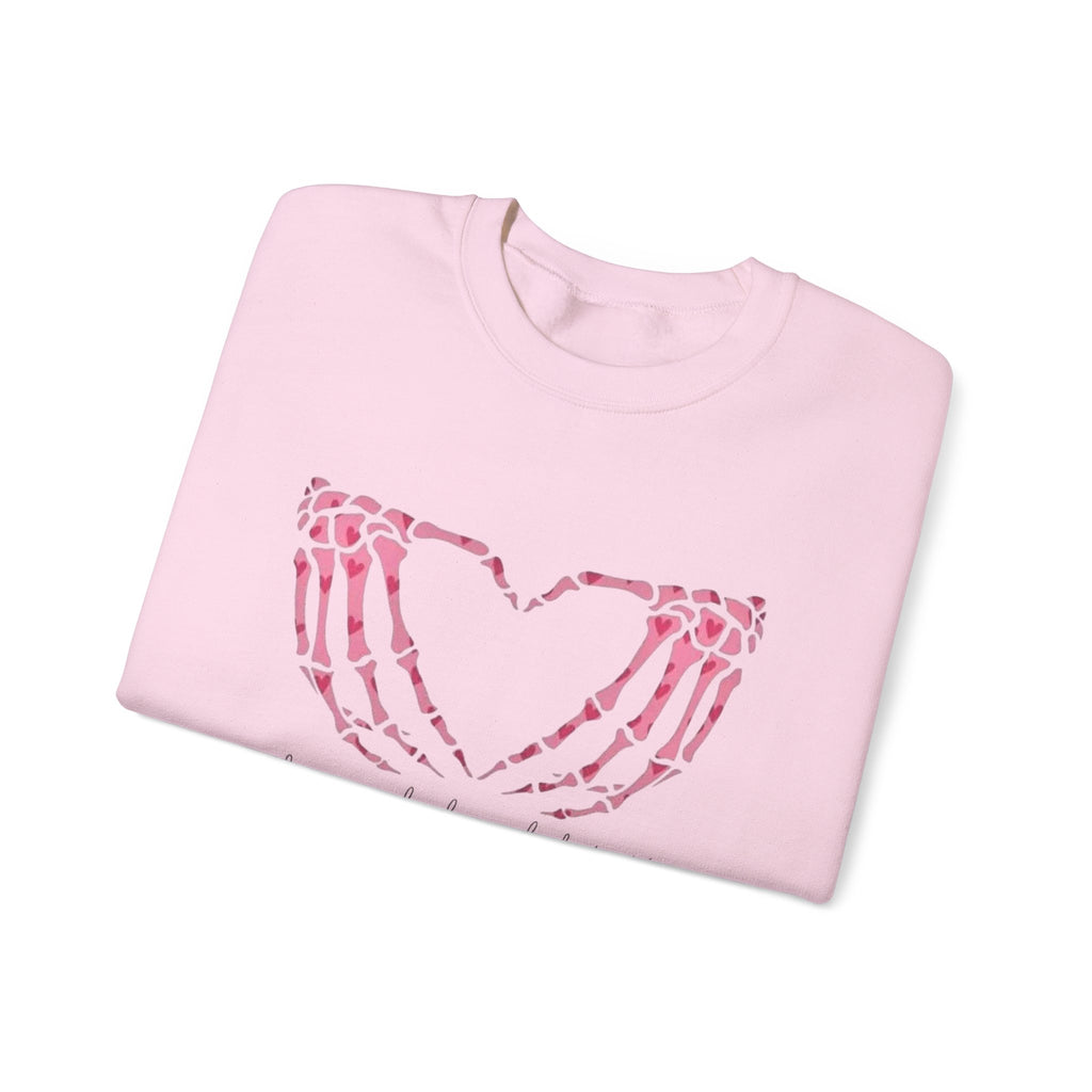 Dead Inside Valentine Sweatshirt, Sarcastic Anti-Valentine's Day, Crewneck Pullover by Printify