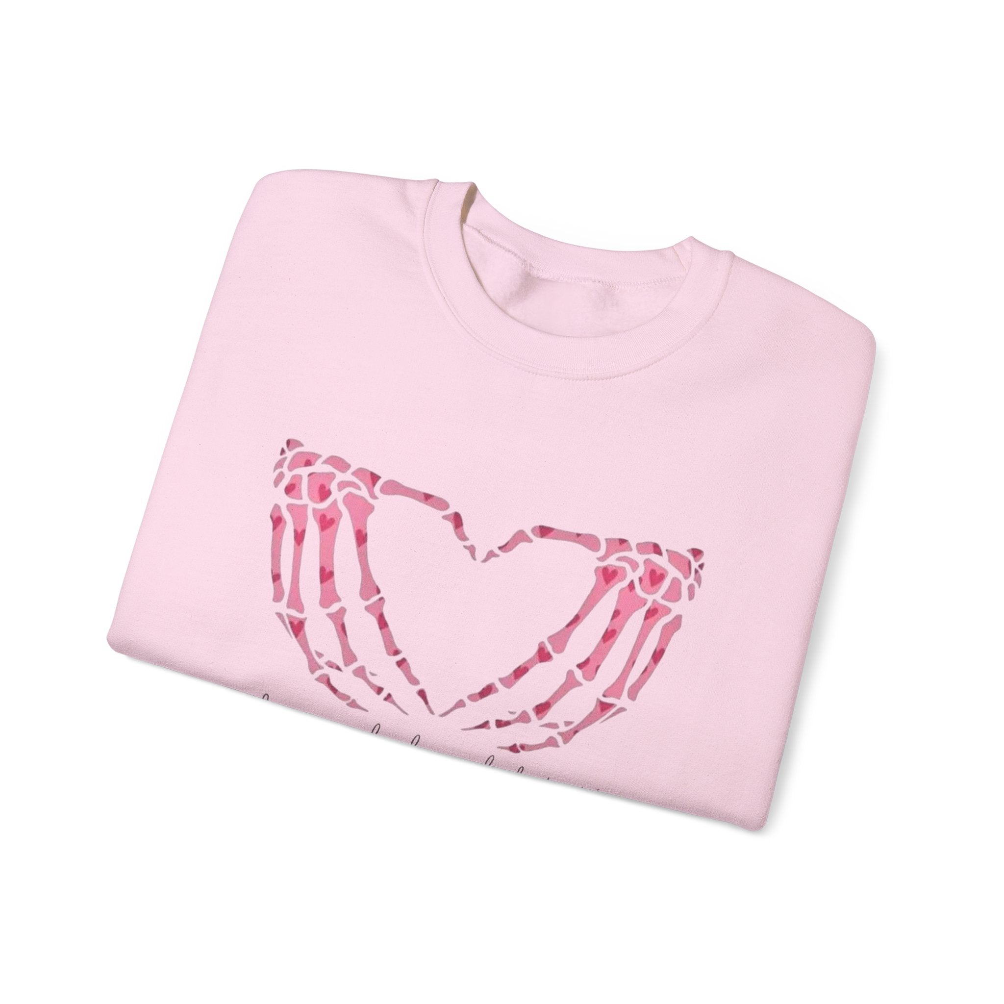 Dead Inside Valentine Sweatshirt, Sarcastic Anti-Valentine's Day, Crewneck Pullover by Printify