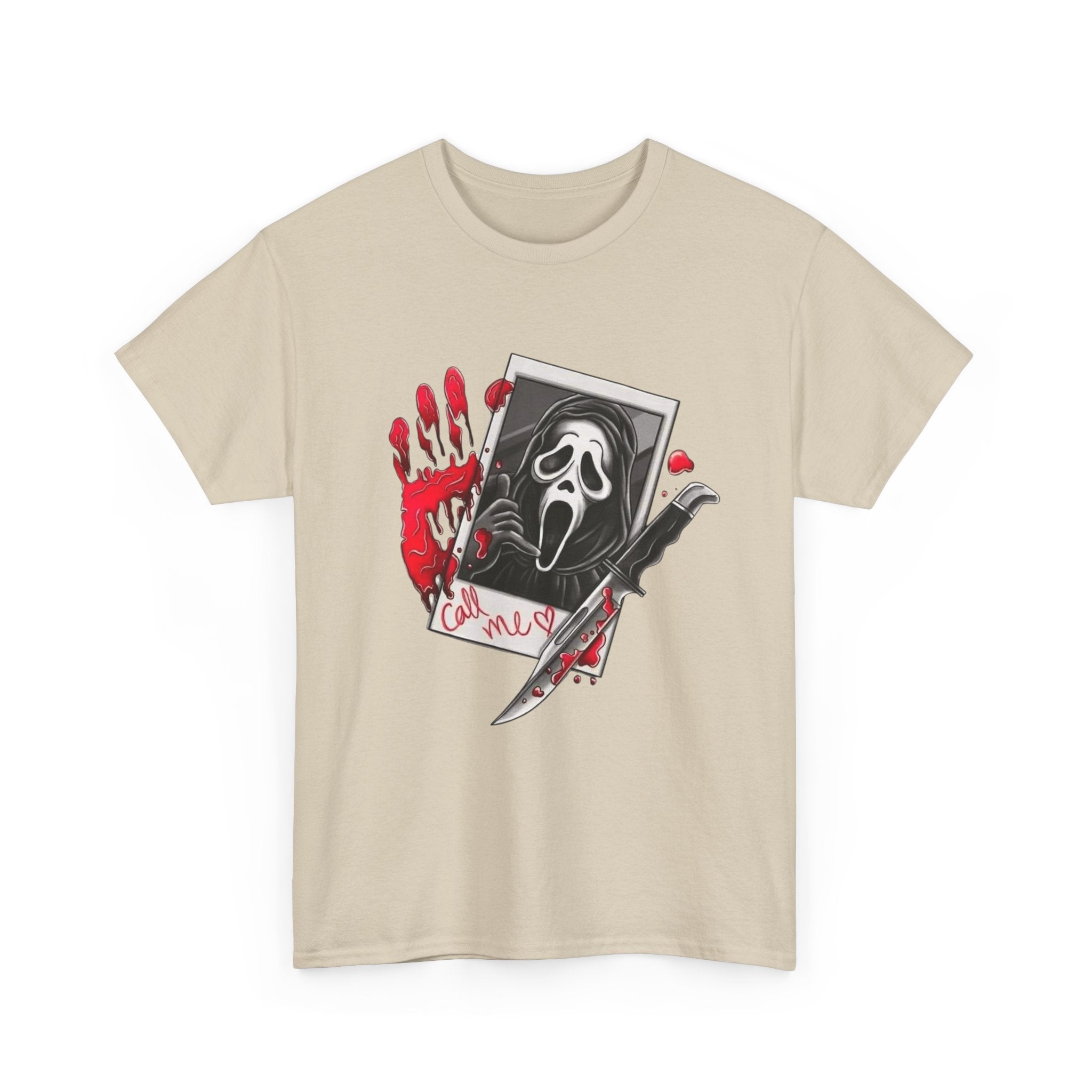 Horror Movie Valentine's Unisex Tee, Scream Film Lover Gift T-Shirt, Halloween Scary Movie Shirt, Cotton Tee for Horror Fans, Valentine's by Printify