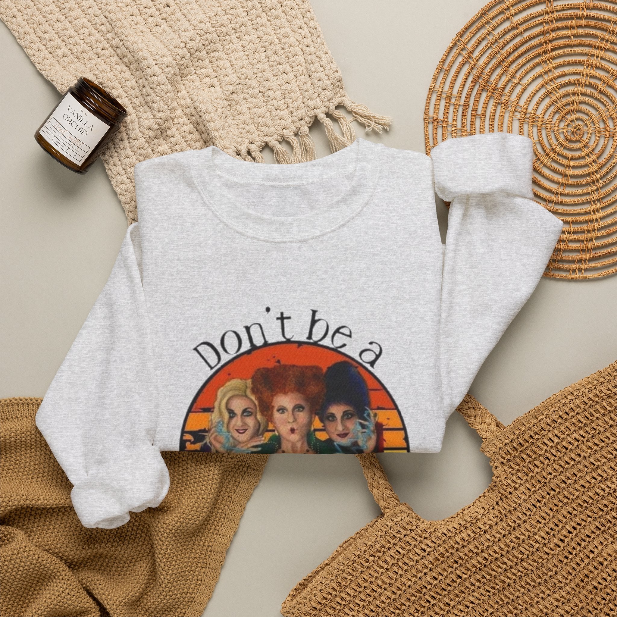 Don't Be a Salty Witch Sweatshirt, Unisex Crewneck for Halloween, Cozy Fall Apparel, Witchy Gift, Spooky Season Fashion by Printify