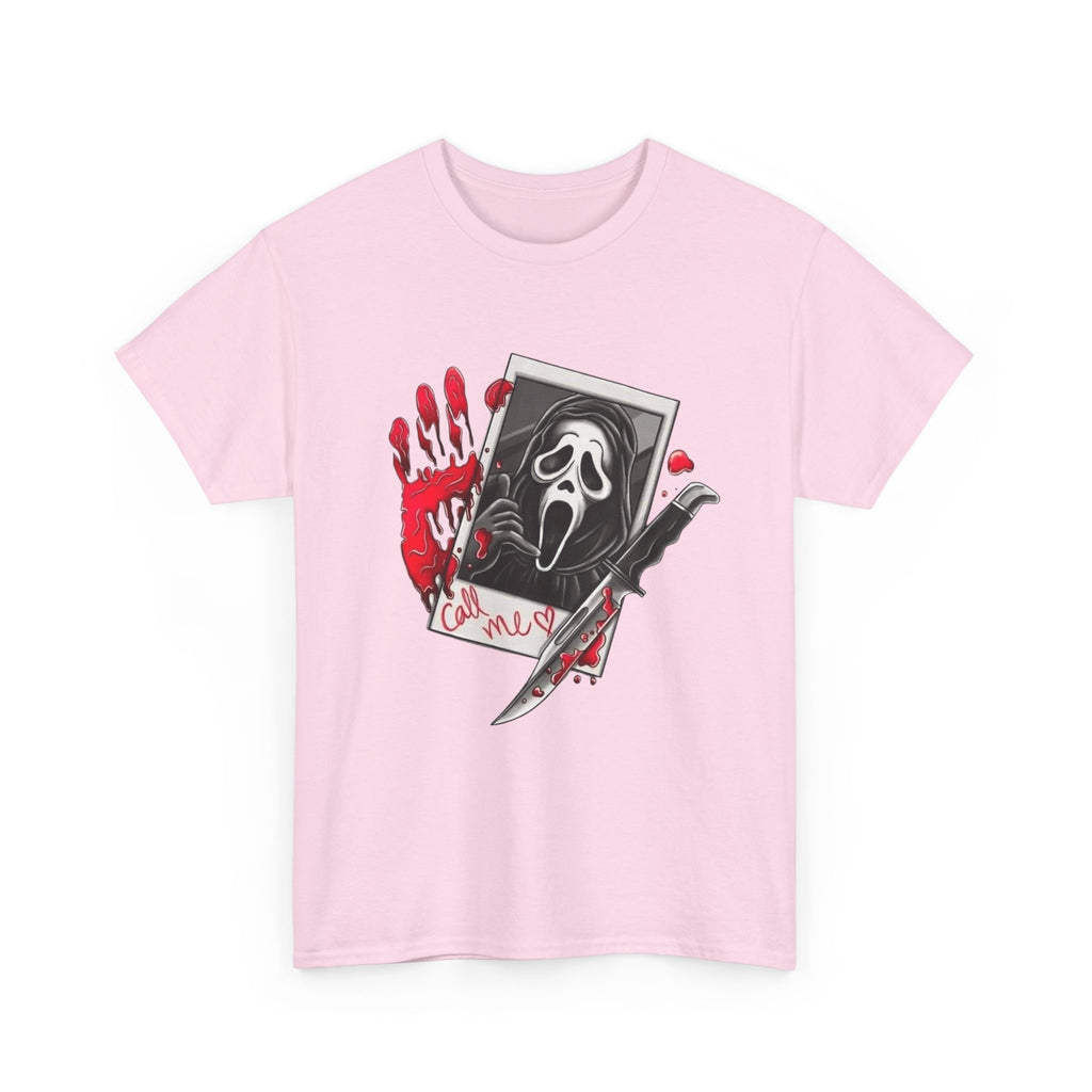 Horror Movie Valentine's Unisex Tee, Scream Film Lover Gift T-Shirt, Halloween Scary Movie Shirt, Cotton Tee for Horror Fans, Valentine's by Printify