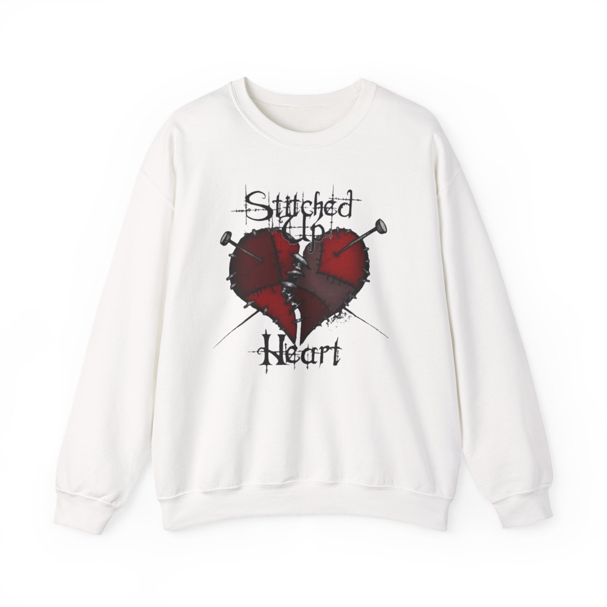 Stitched up heart Crewneck Sweatshirt by Printify