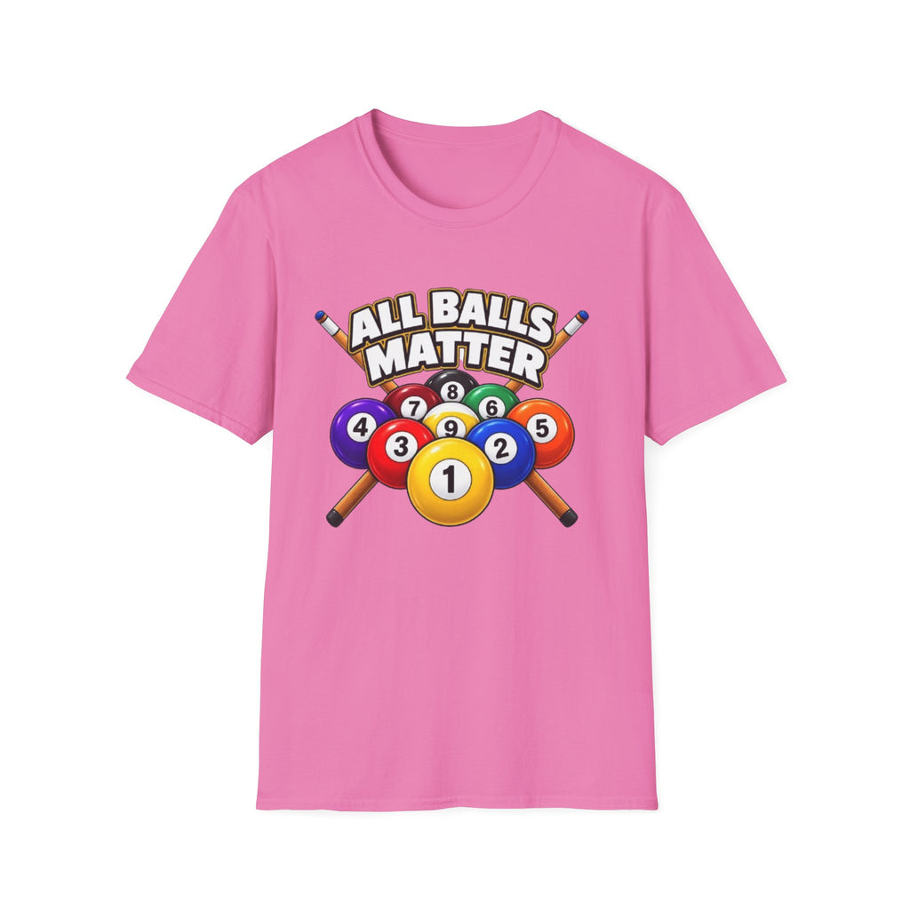 All Balls Matter Pool Billiards T-Shirt | Funny Cue Ball Graphic by Printify