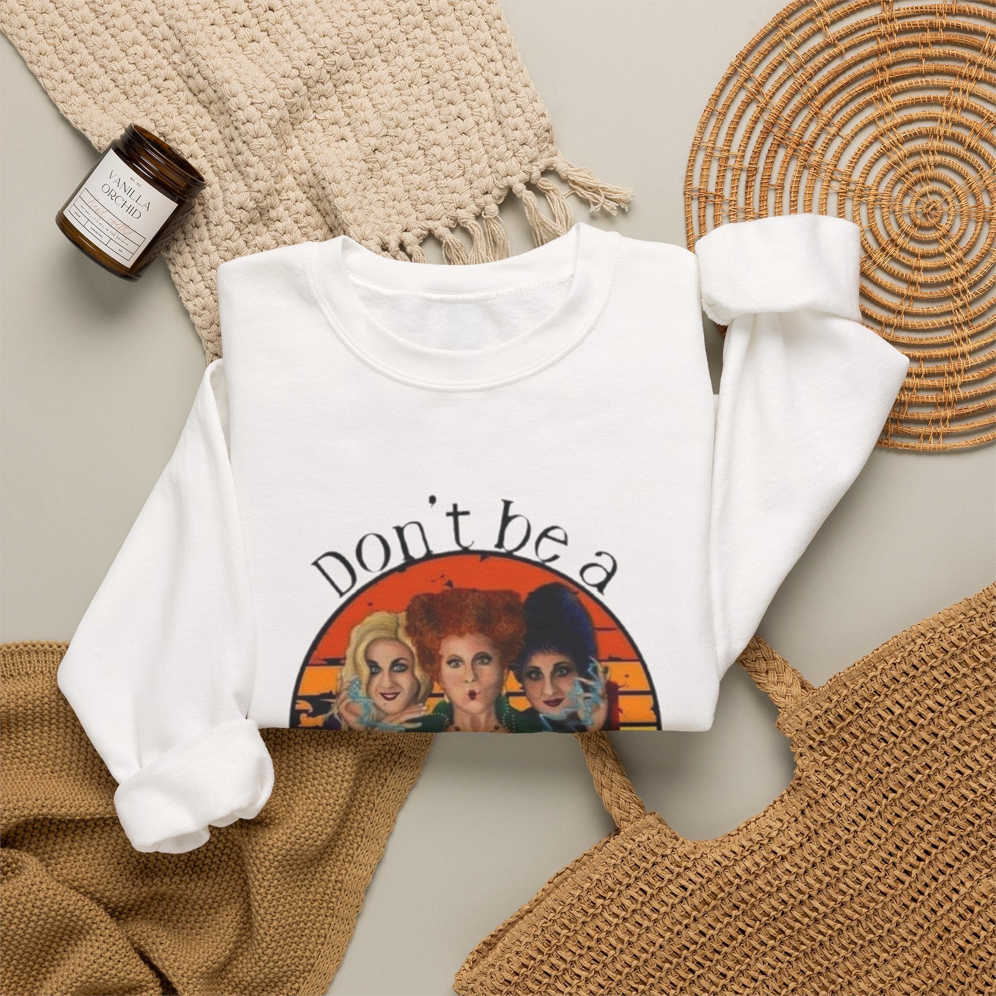 Don't Be a Salty Witch Sweatshirt, Unisex Crewneck for Halloween, Cozy Fall Apparel, Witchy Gift, Spooky Season Fashion by Printify