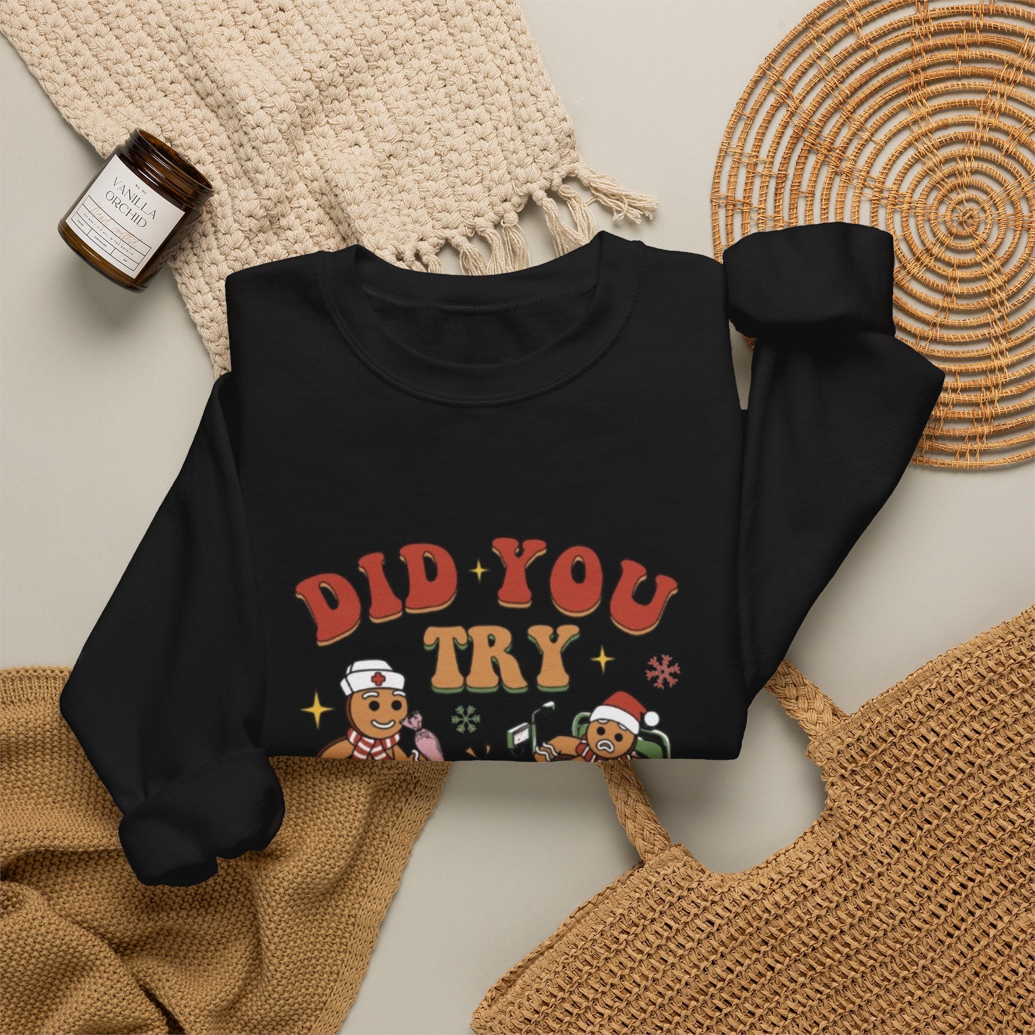 Holiday Gingerbread Sweatshirt — "Did You Try Icing It?" Cozy Christmas Crewneck by Printify