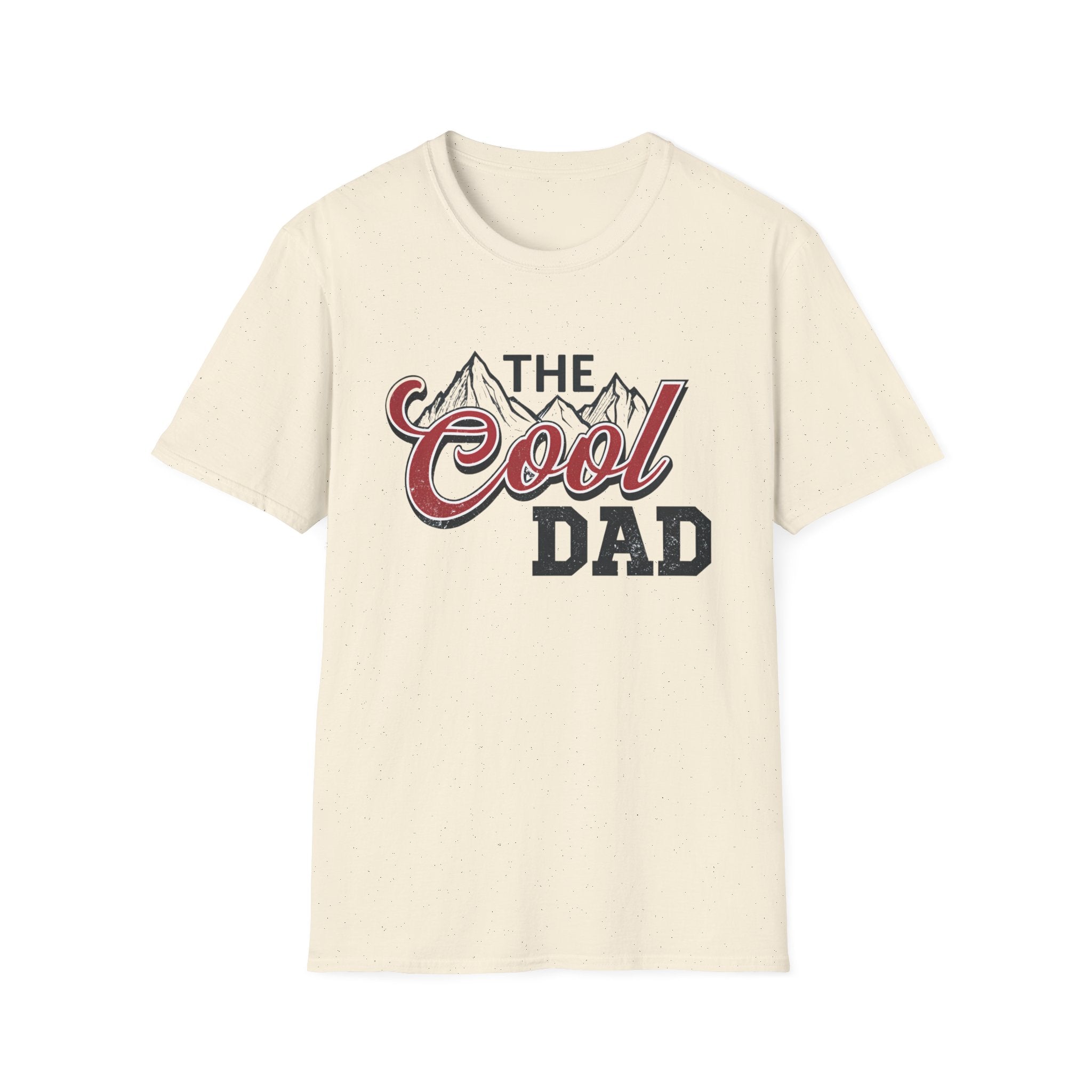 Cool Dad T-Shirt — "The Cool Dad" Vintage Mountain Graphic Tee by Printify