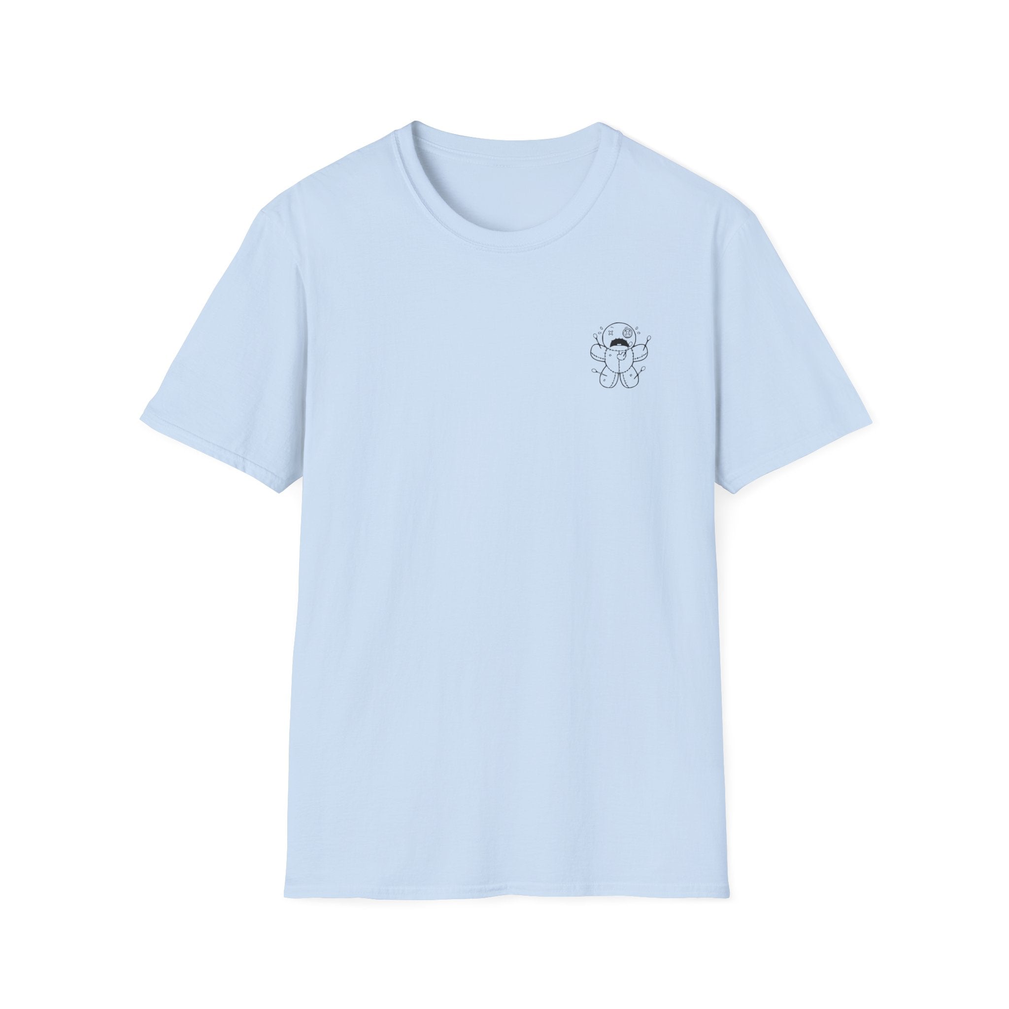 Minimal Angel Bear Chest Pocket T-Shirt by Printify