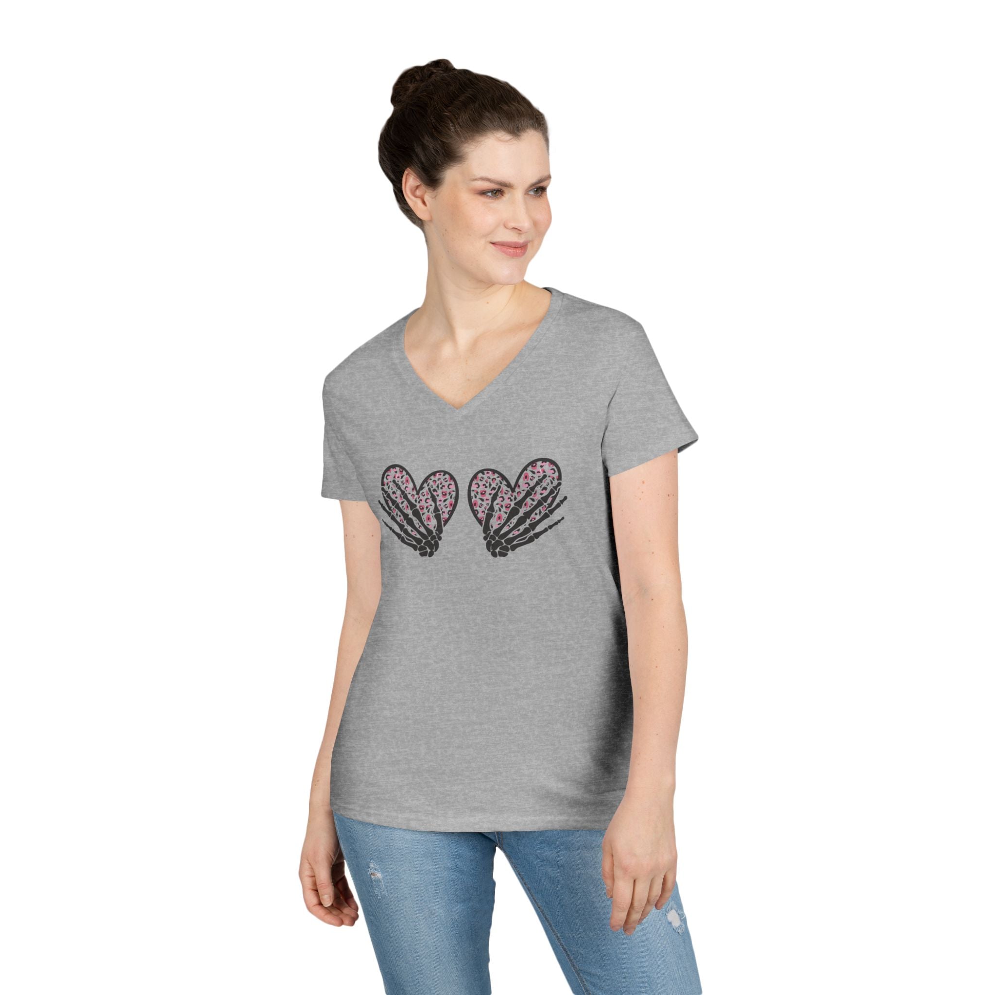 Valentine's Day Ladies' V-Neck T-Shirt by Printify