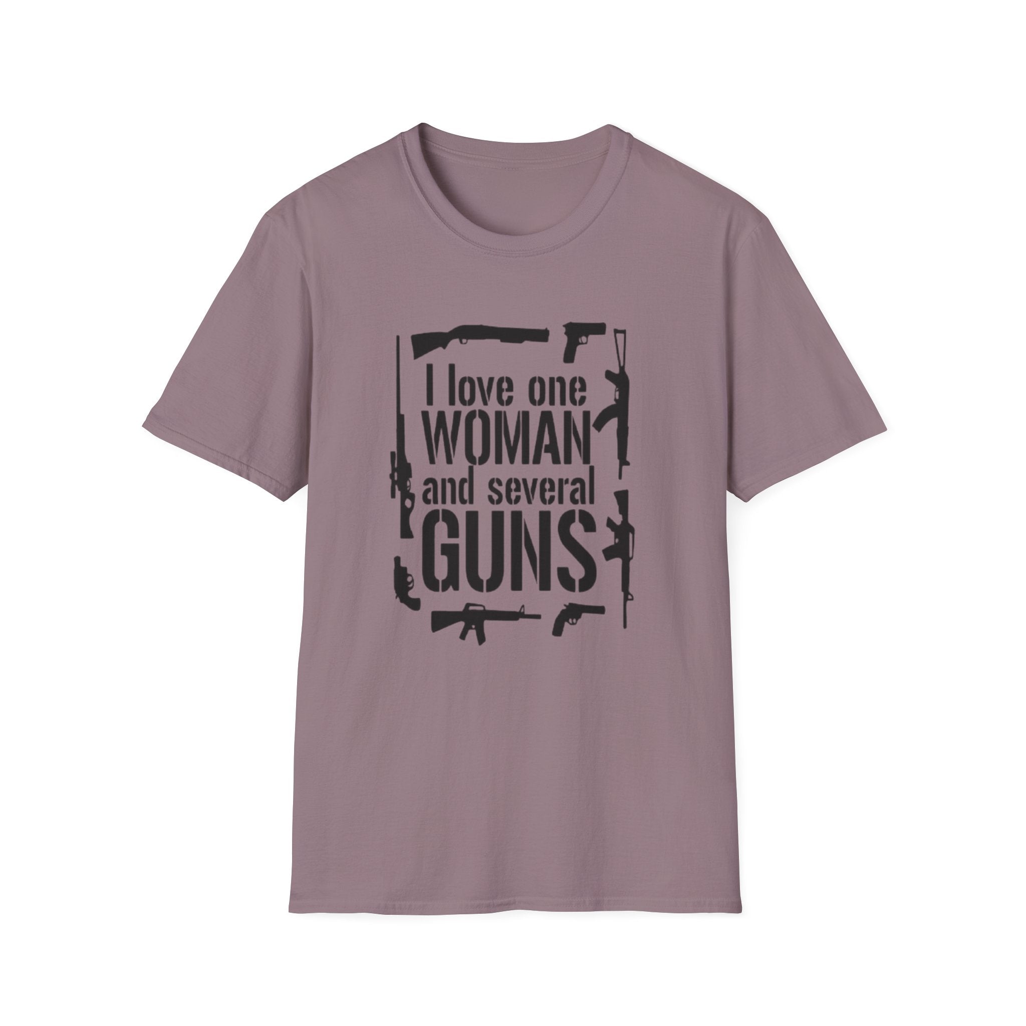 Gun Lover T-Shirt — "I Love One Woman and Several Guns" Graphic Tee by Printify