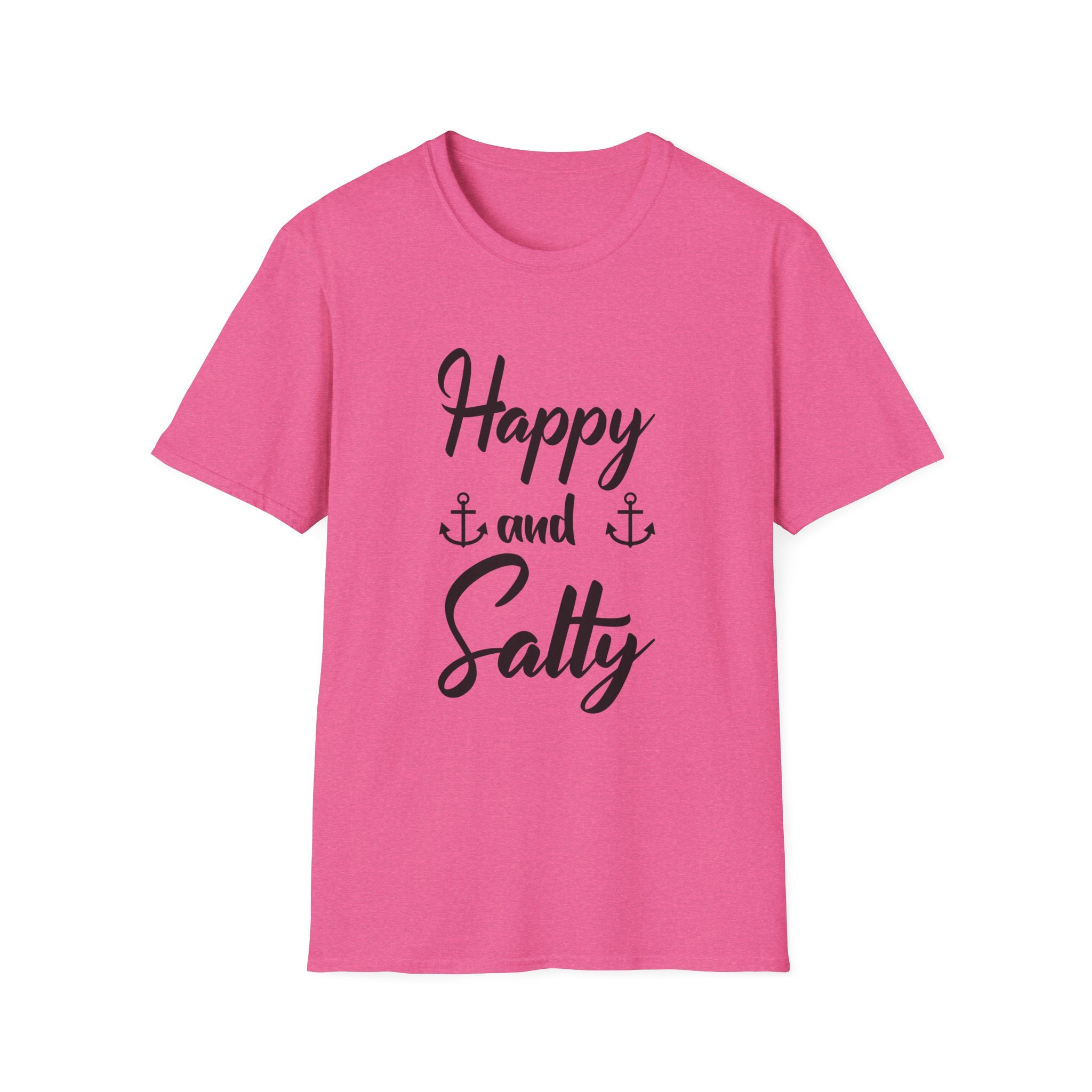 Happy and Salty T-Shirt — Nautical Anchor Graphic Tee by Printify