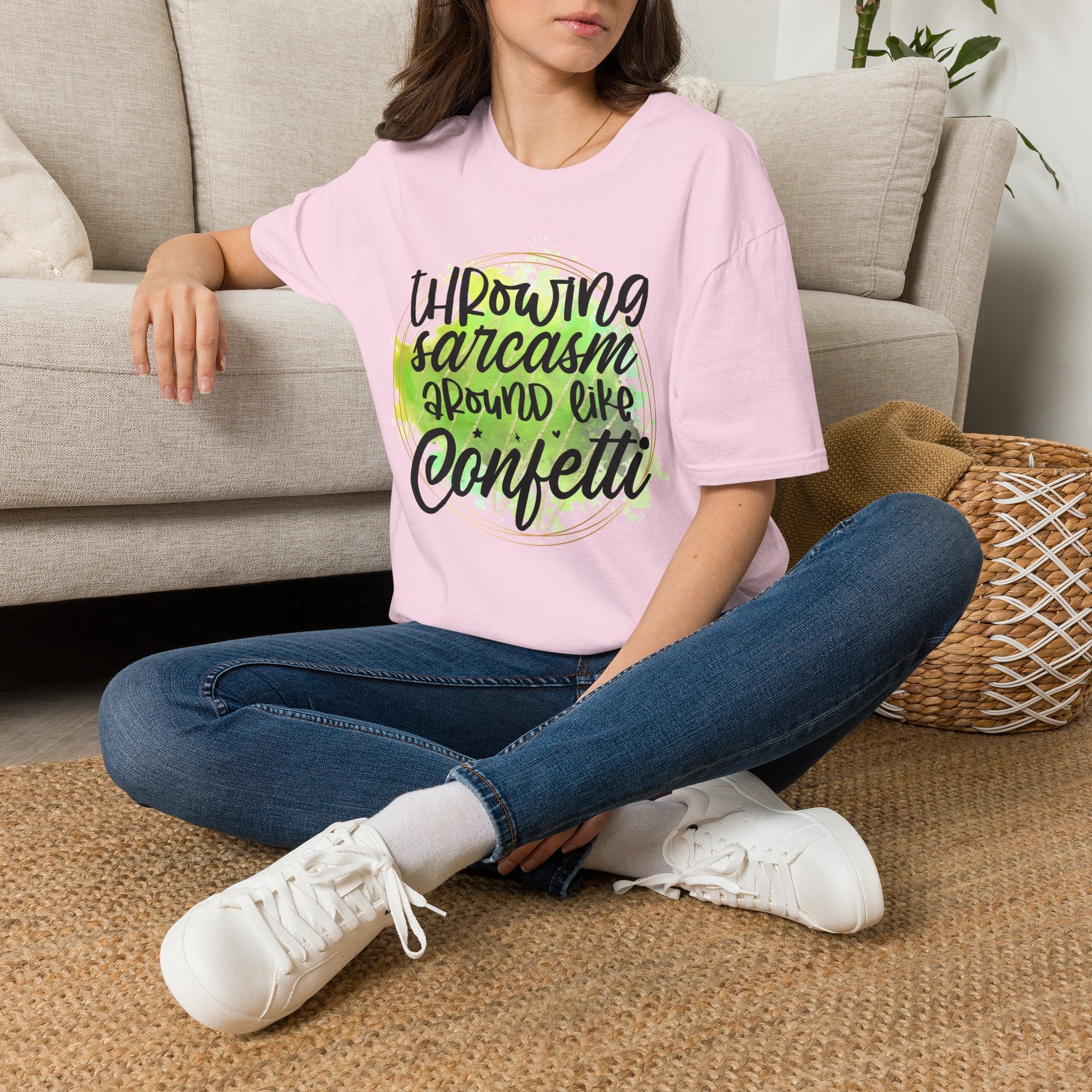 Throwing Sarcasm Around Like Confetti T-Shirt by Printify