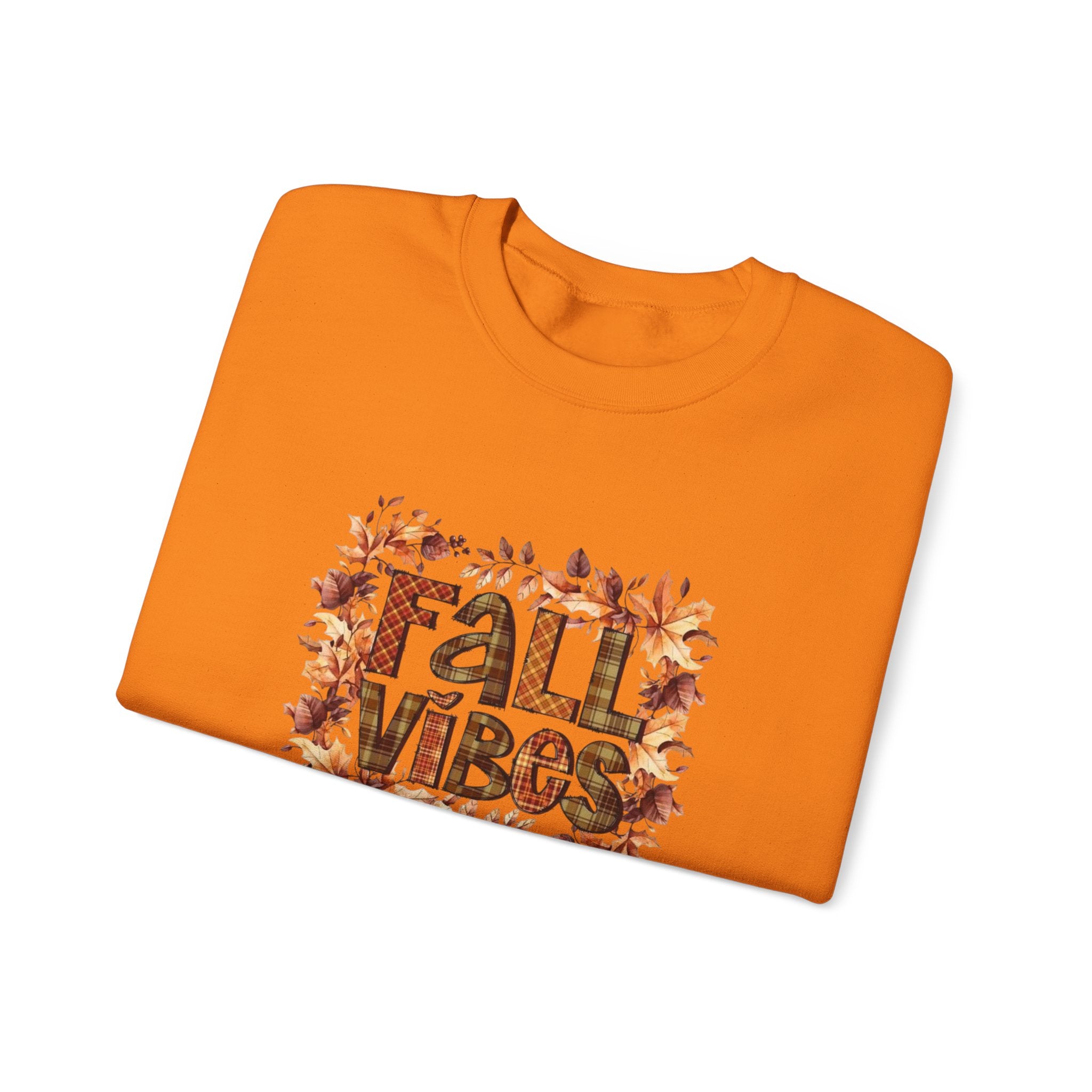 Fall Vibes Sweatshirt, Cozy Pullover, Halloween Gift, Pumpkin Crewneck, Autumn Apparel, Fall Fashion by Printify