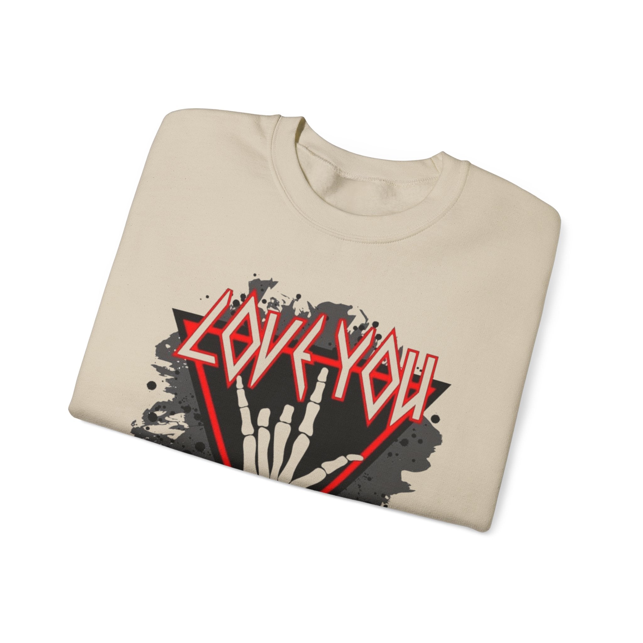 Rock Love You Sweatshirt, Music Love Sweatshirt, Rock Music Sweater, Gift for Music Lovers by Printify