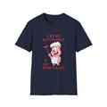 Pig BBQ Graphic T-Shirt — "I Like My Butt Rubbed & My Pork Pulled" by Printify