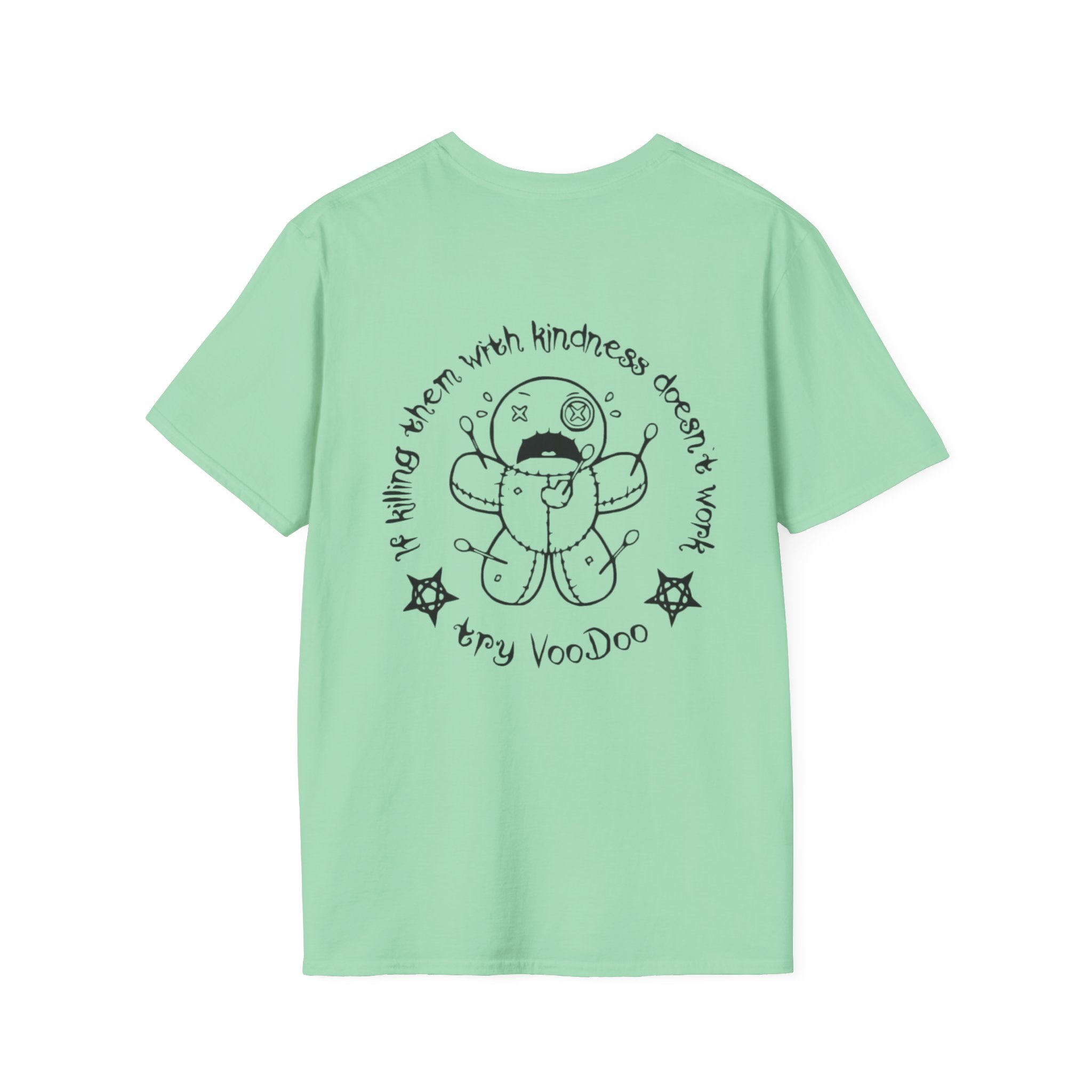 Minimal Angel Bear Chest Pocket T-Shirt by Printify