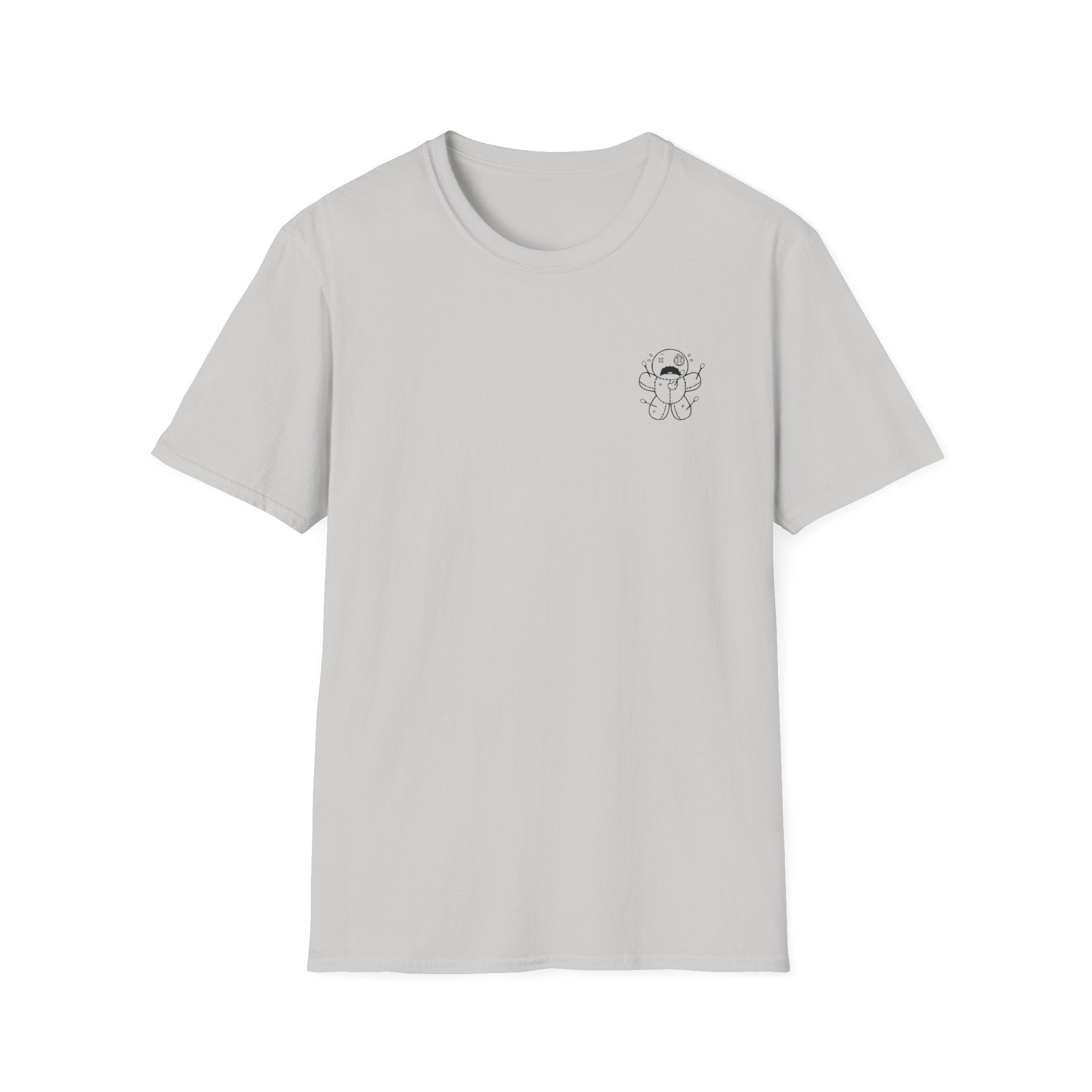 Minimal Angel Bear Chest Pocket T-Shirt by Printify
