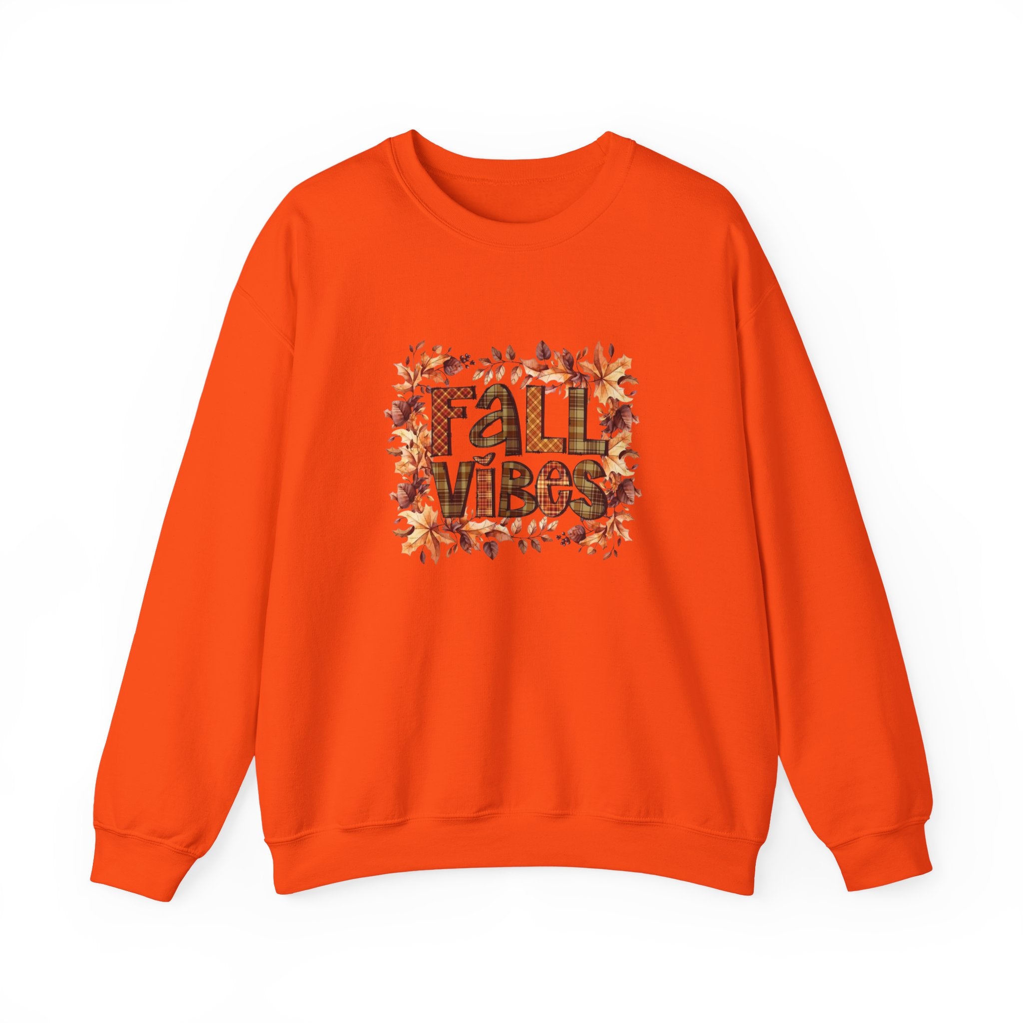 Fall Vibes Sweatshirt, Cozy Pullover, Halloween Gift, Pumpkin Crewneck, Autumn Apparel, Fall Fashion by Printify
