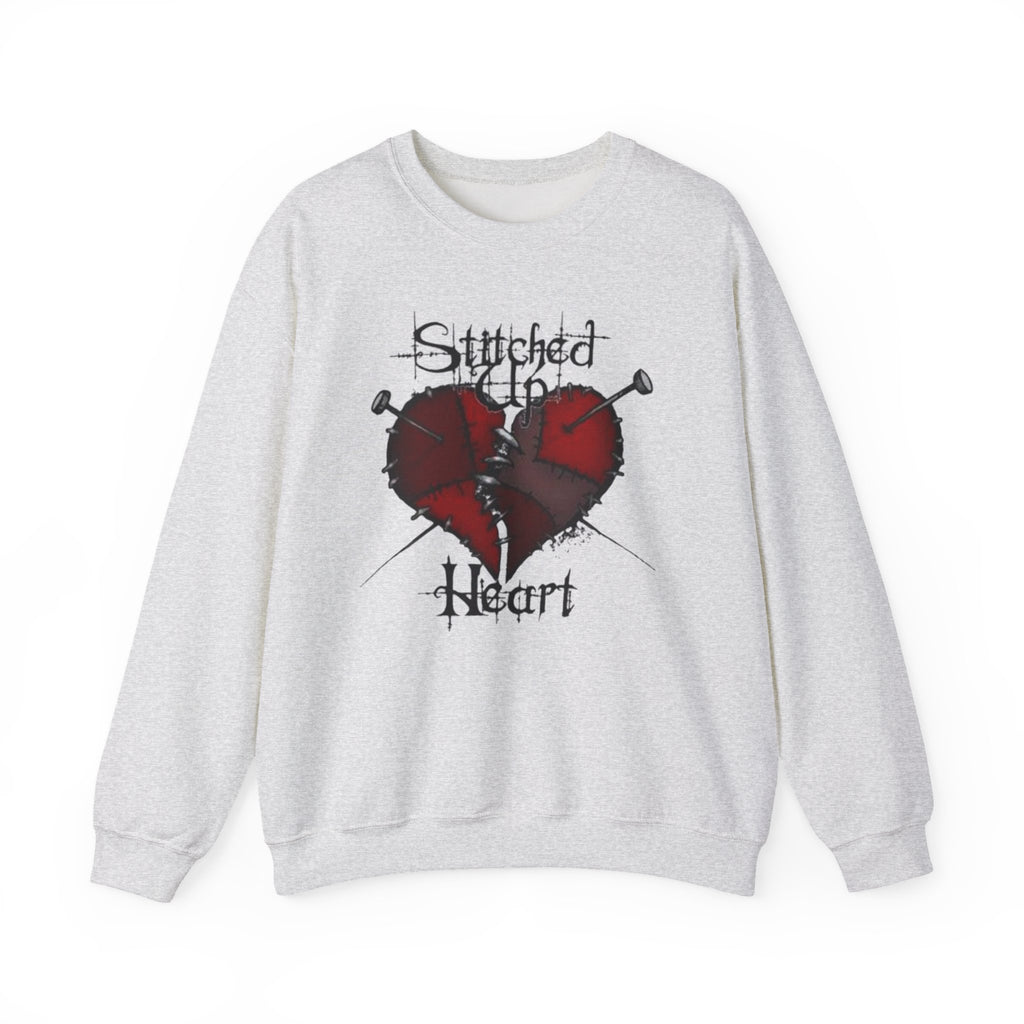 Stitched up heart Crewneck Sweatshirt by Printify